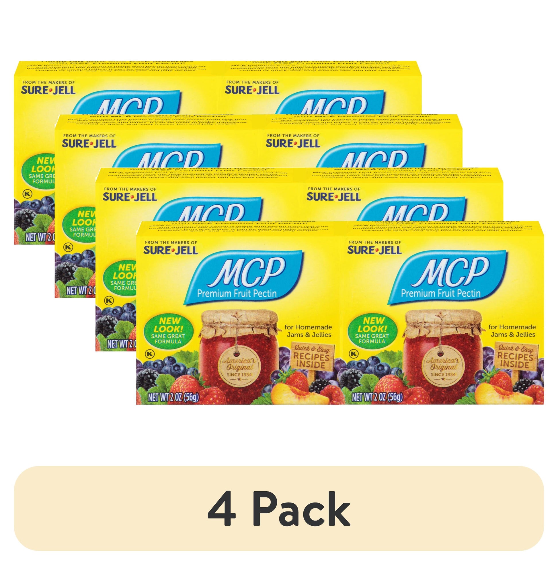 (4 pack) MCP Premium Fruit Pectin, 2 ct Pack (2 oz Boxes)