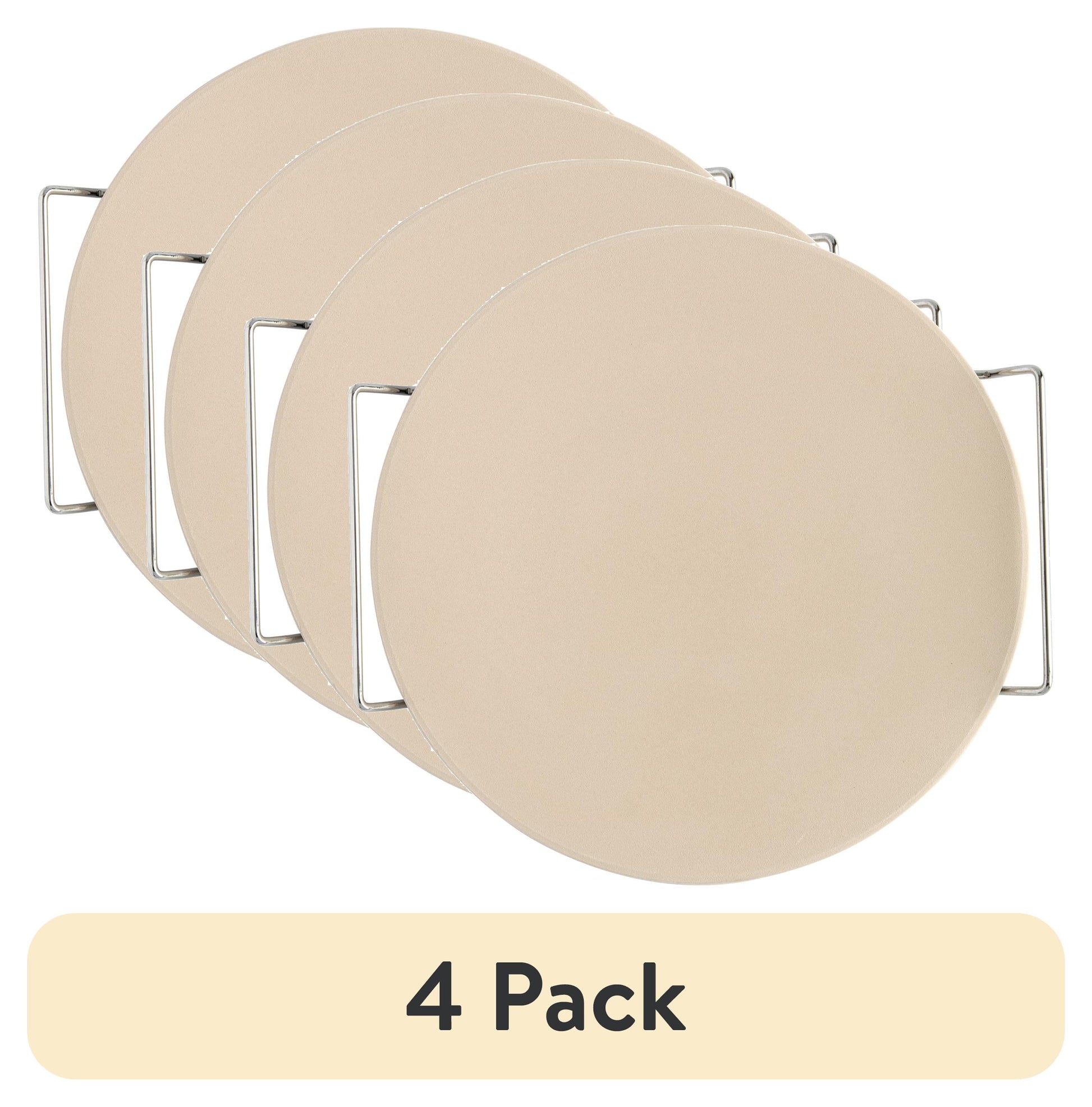(4 pack) Nordic Ware 2-Piece Pizza Bakeware Set with 13" Ceramic Pizza Stone and Steel Wire Holder