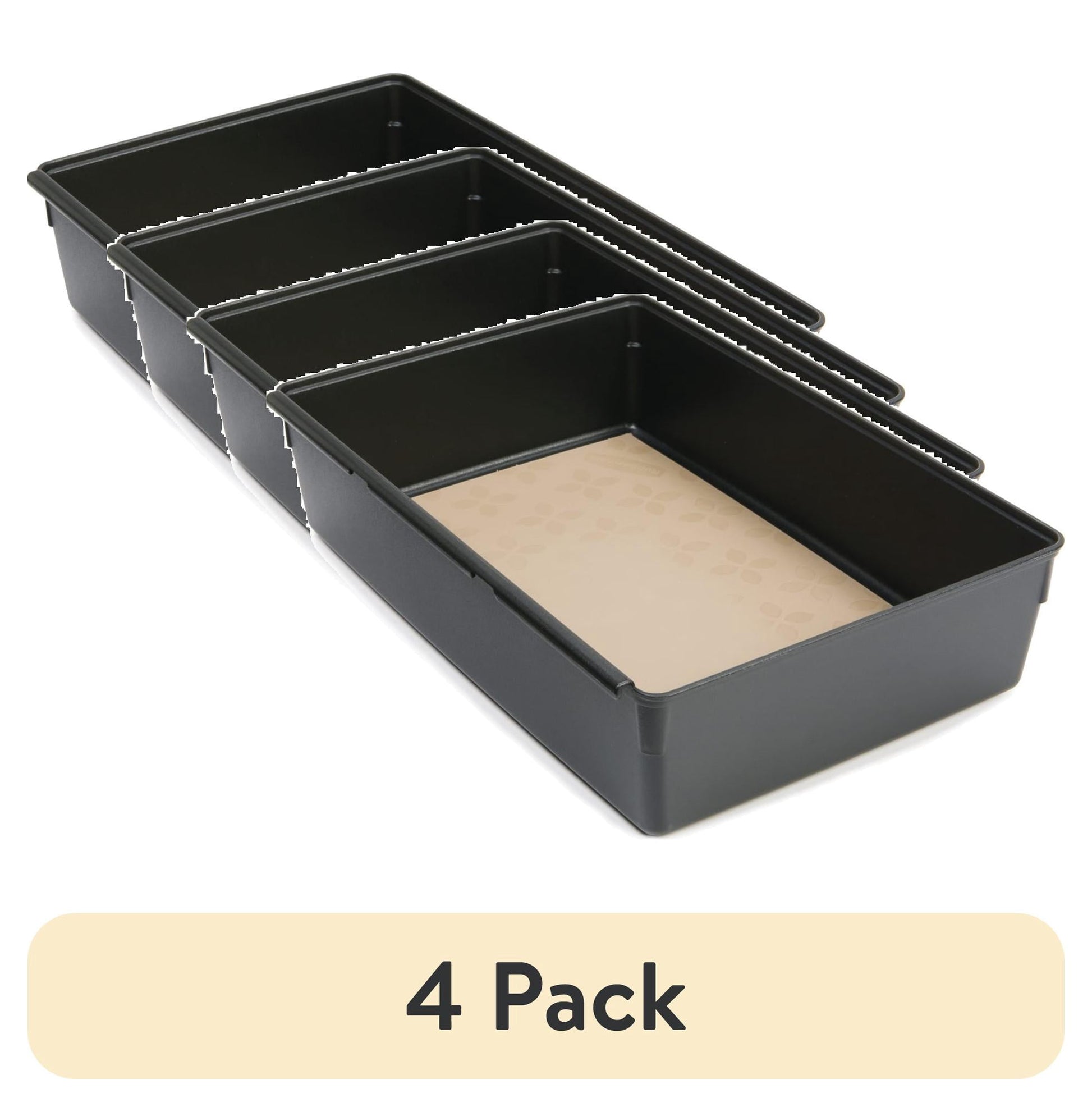 (4 pack) Rubbermaid, Drawer Organizer, Gray, 6" x 9"