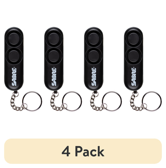 (4 pack) SABRE Pepper Gel & Personal Alarm Kit, Snap Clip and Key Ring for Easy Access, Lavender and Black, 1 Ct, Pocket Pepper Sprays