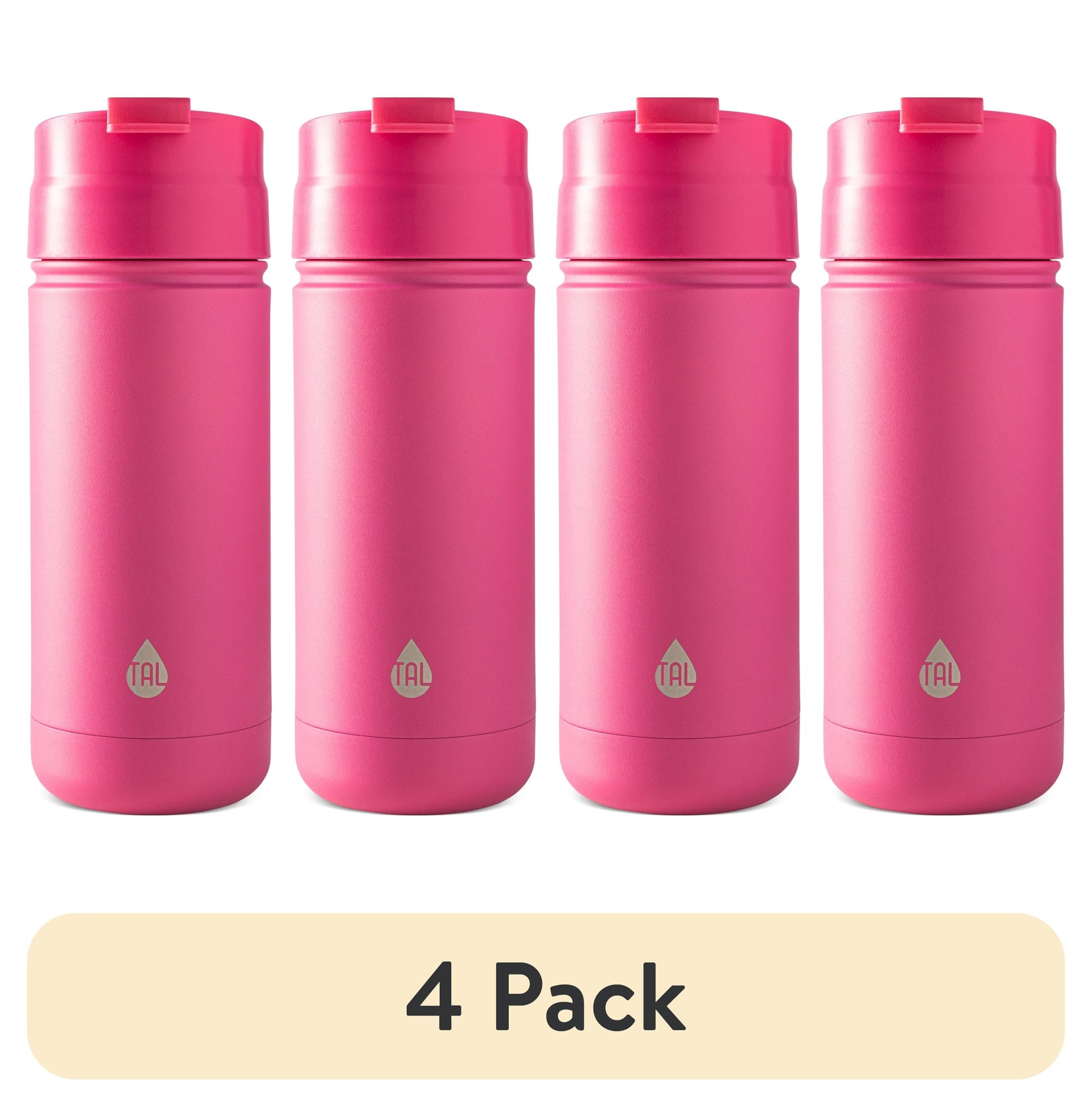 (4 pack) TAL 18oz Stainless Steel Ranger Coffee Travel Mug, Pink