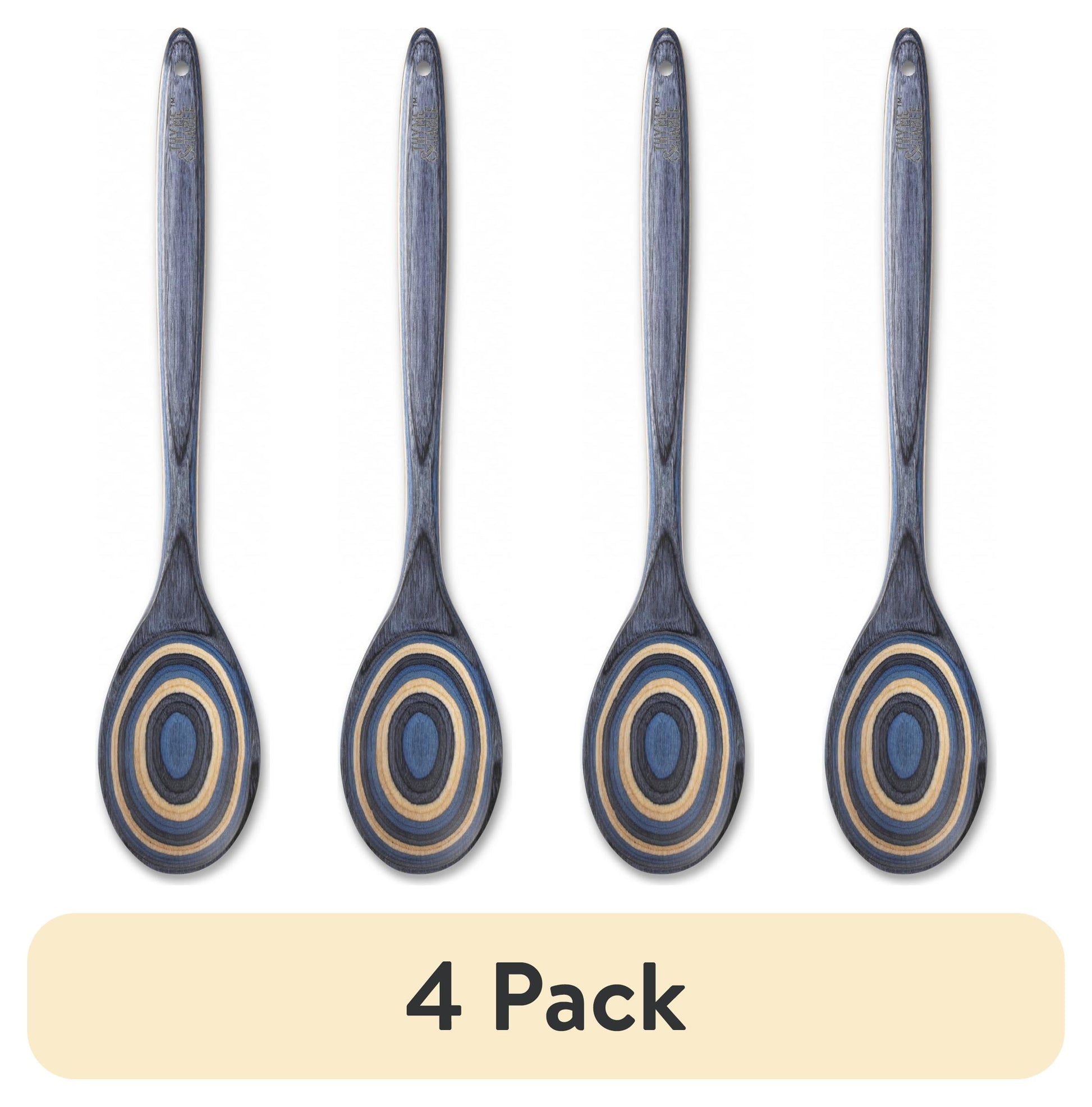 (4 pack) Thyme & Table Pakka Wood Spoon, Blue