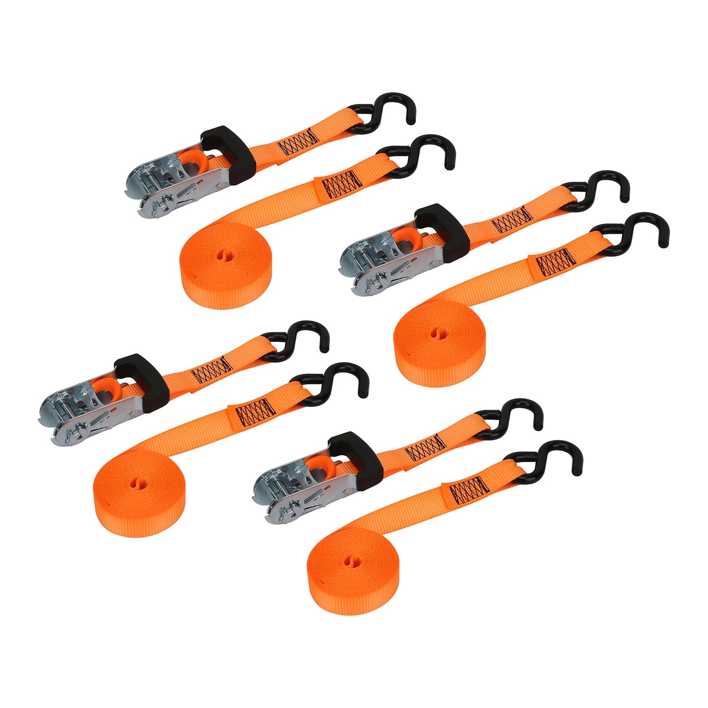 Hyper Tough 14ft Heavy Duty Ratchet Tie-Down Straps, 4-pack