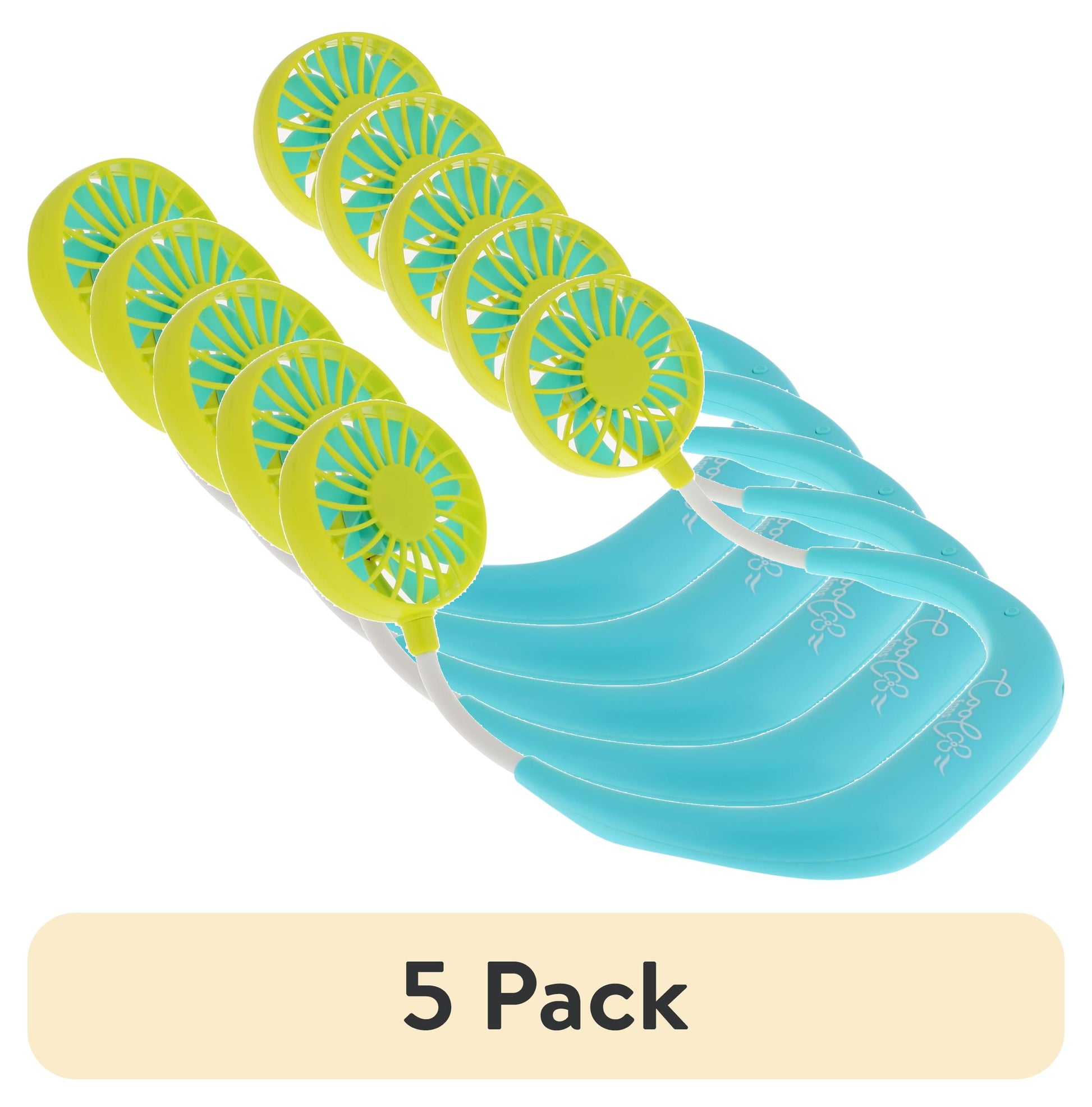 Banzai Wearable, Rechargeable and Personal Cool Fans with 3 Speeds and Sticker Included, Ages 14+