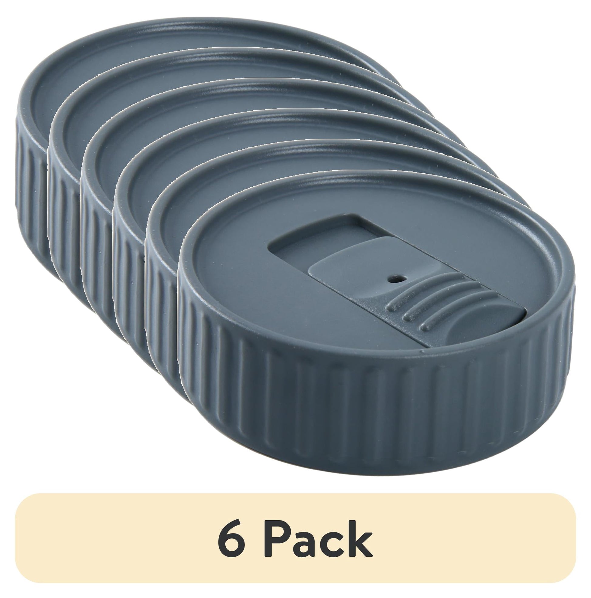 (2 pack) Mainstays Wide Mouth Plastic Mason Jar Lid for Drinking â€“ BPA Free Canning Jar Lid for Drinking Iced Coffee, Smoothies and Beverages