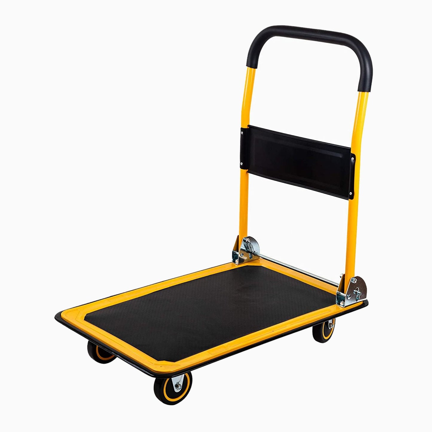 660 lbs Capacity Folding Platform Hand Truck, Heavyâ€‘Duty Flatbed Rolling Push Dolly Cart for Home Warehouse Office Supermarket Factory Moving