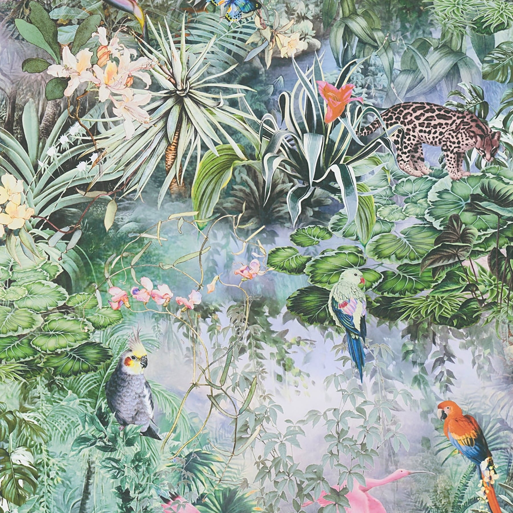AS Creation Cordian Sky Blue Rainforest Landscape Wallpaper
