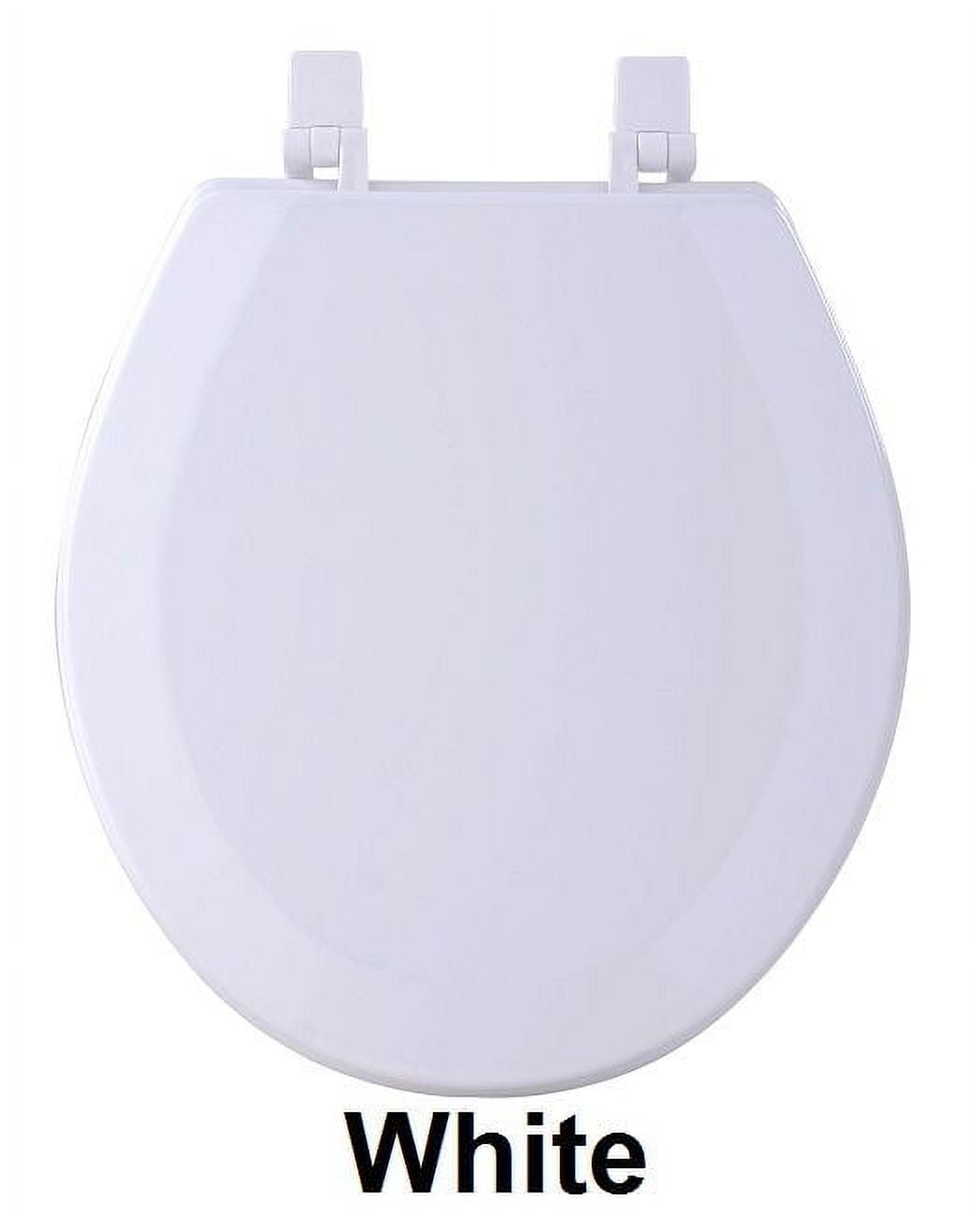 Achim Fantasia 17" Standard Wood Toilet Seat, Standard, White