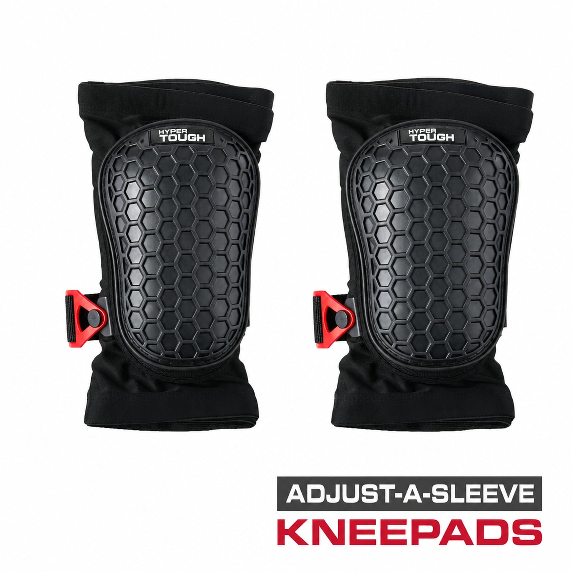 Hyper Tough Adjust-a-Sleeve Knee Pads with Sure-Grip Cap