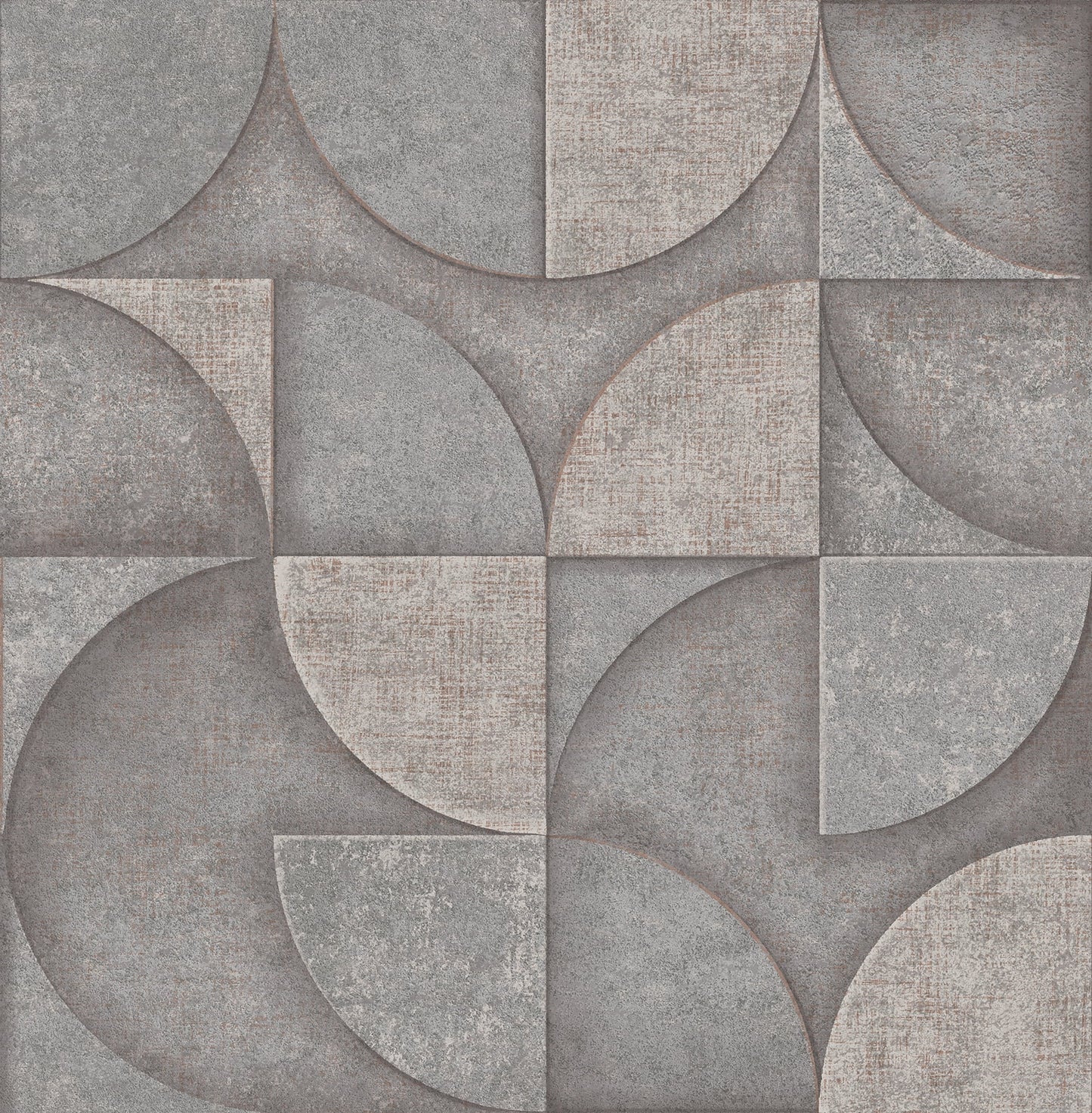 Advantage Addison Grey Retro Geo Wallpaper