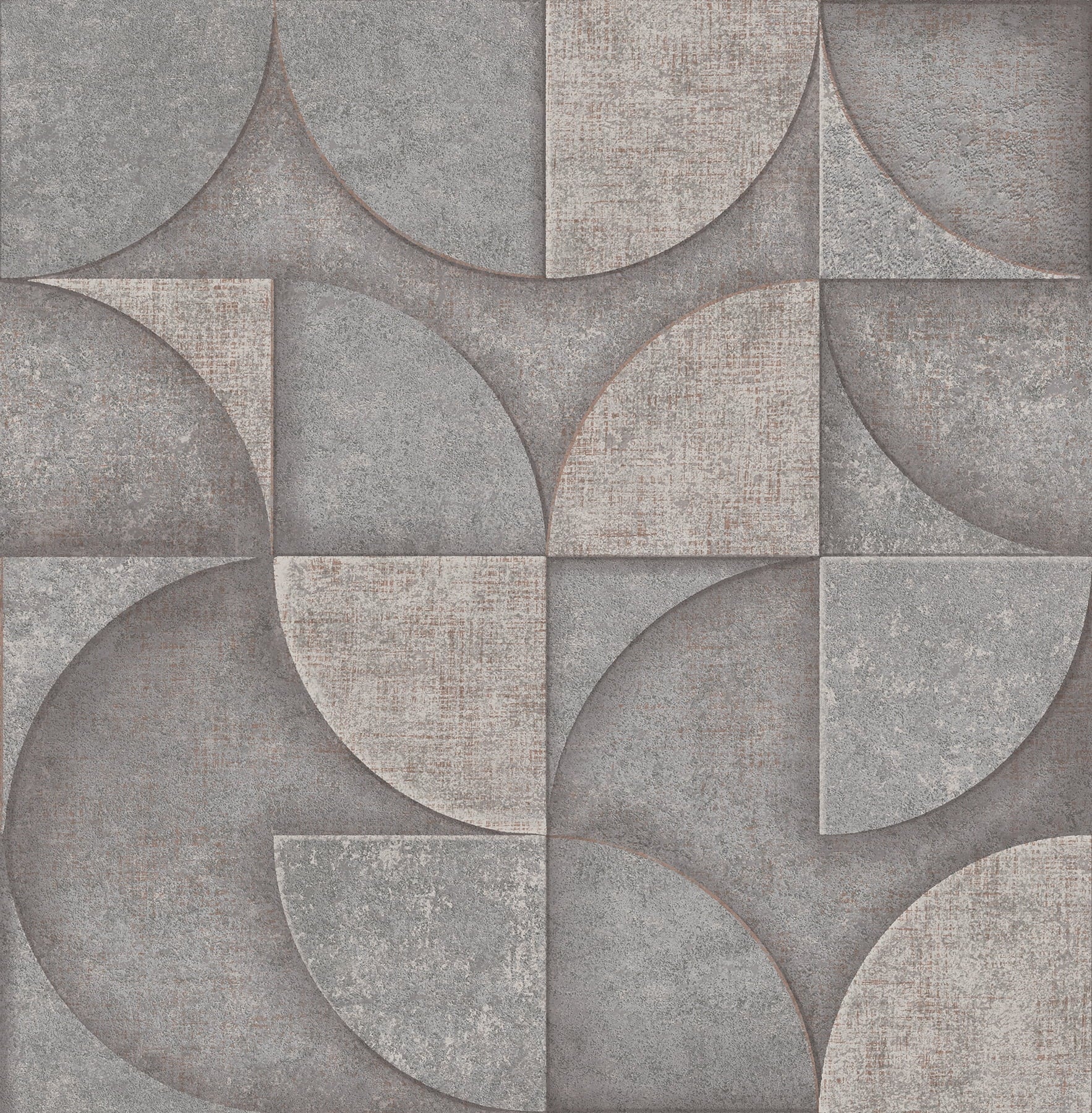 Advantage Addison Grey Retro Geo Wallpaper