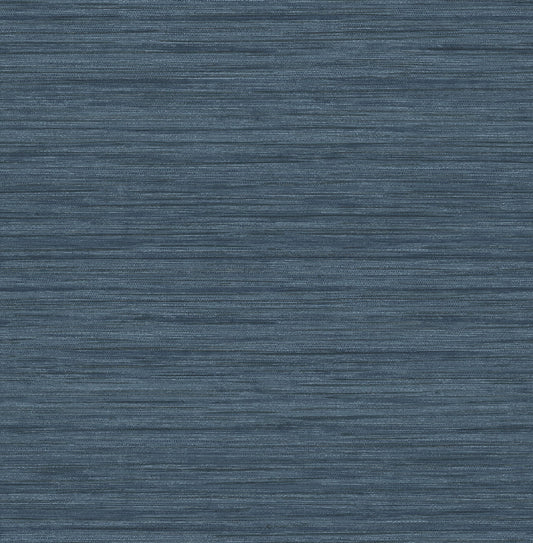 Advantage Barnaby Indigo Faux Grasscloth Wallpaper
