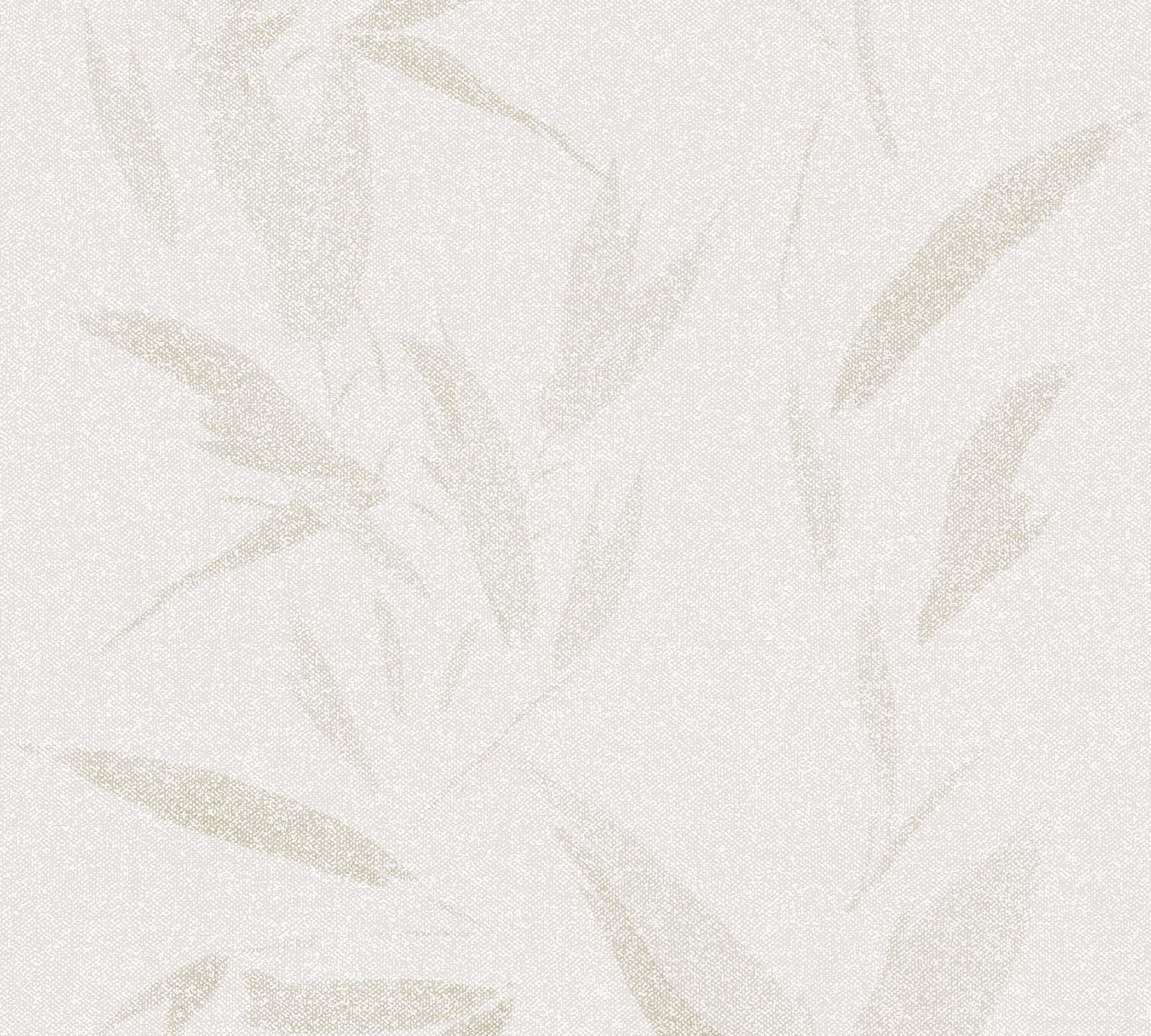 Advantage Kaiya Cream Leaves Wallpaper