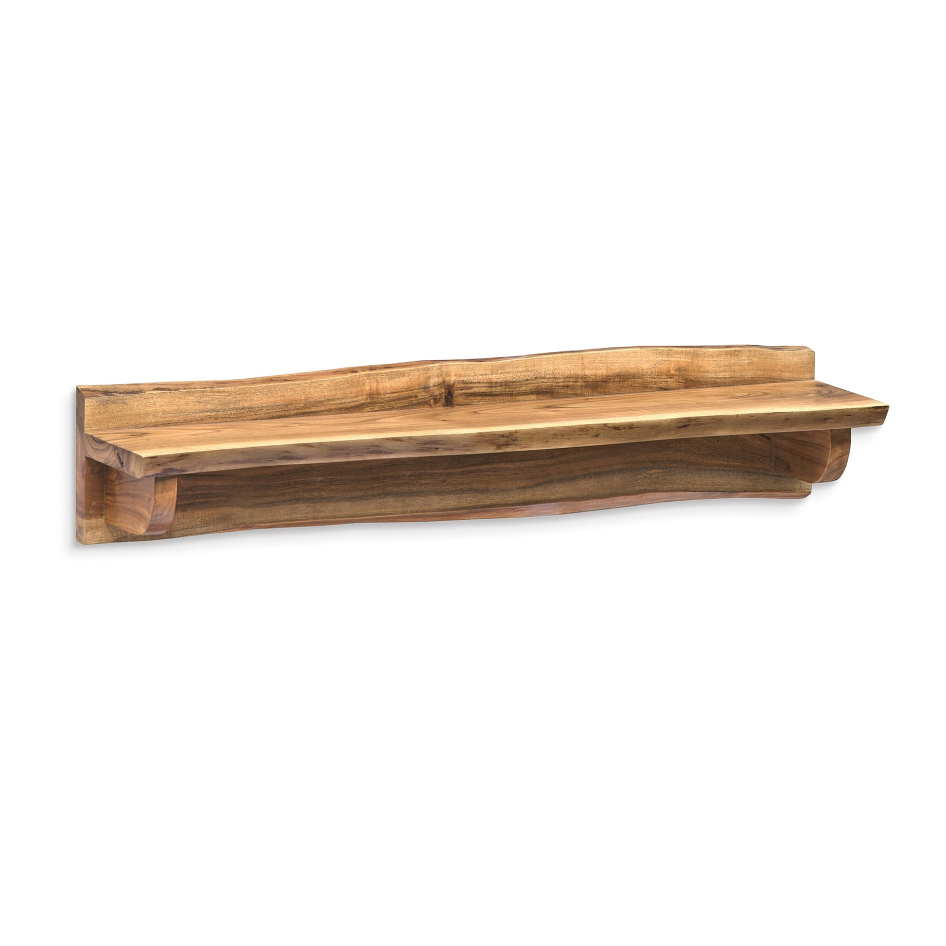 Alaterre Alpine Natural Live Edge Wood 36" Mantel Shelf