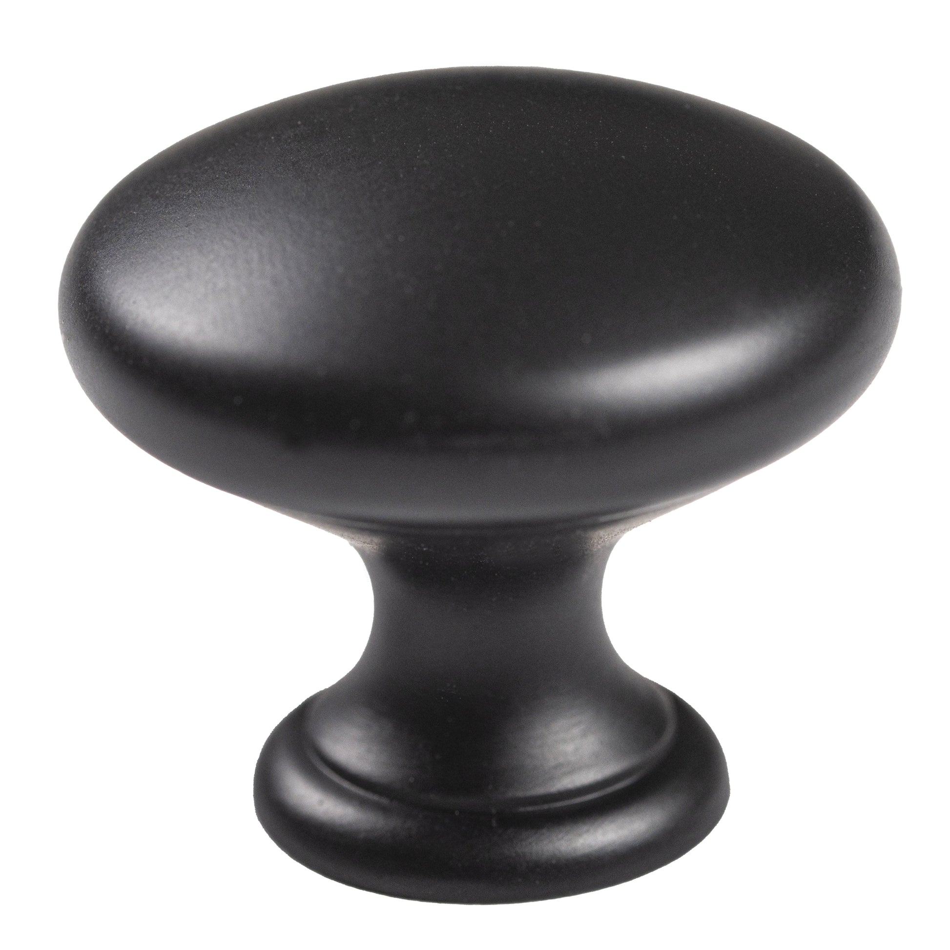 Aldhurst Paquete de 30 Perillas Redondas de Gabinete de 1.25 Pulgadas Acero Inoxidable Negro Mate 0.04lb