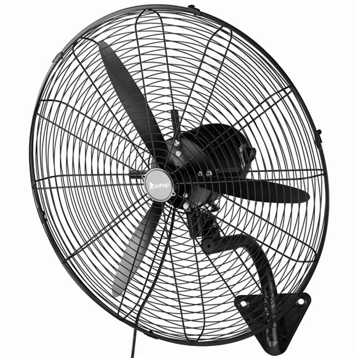Alvantor 20 Inch Industrial Wall Mount Fan, 4963 CFM Oscillating BLDC Copper Motor, 4 Speeds, Black
