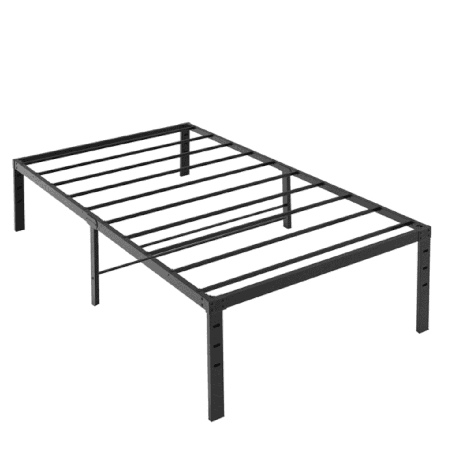 Alvantor Twin Size Simple Basic Platform Metal Bed Frame - 12 Inch Bed Height,Black