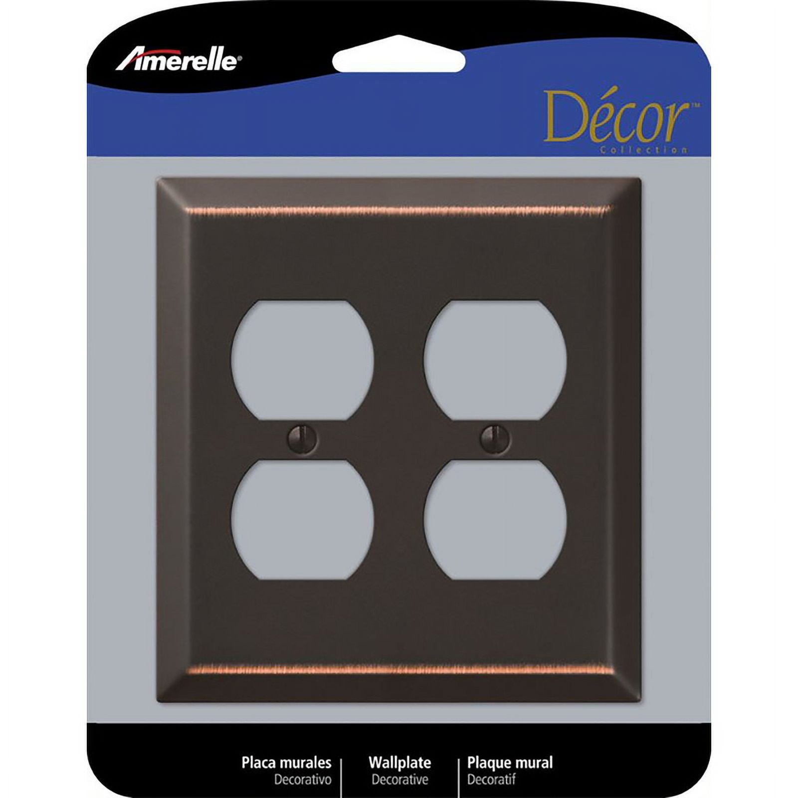 Amerelle 163TRBZ Century Wallplate, 1 Toggle / 1 Rocker, Steel, Brushed Bronze, 1-Pack