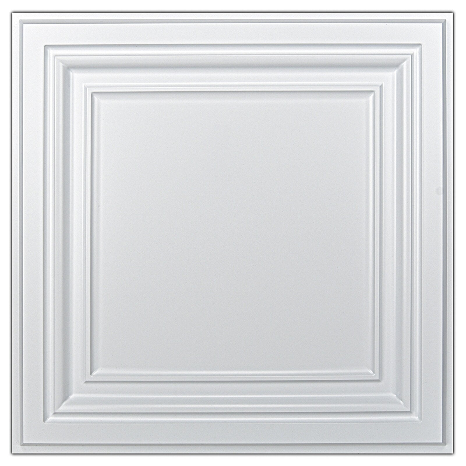 Art3d 2 ft.x 2 ft.Glue-up or Lay in Ceiling Tile PVC 3D Square Style in White(12-Pack)