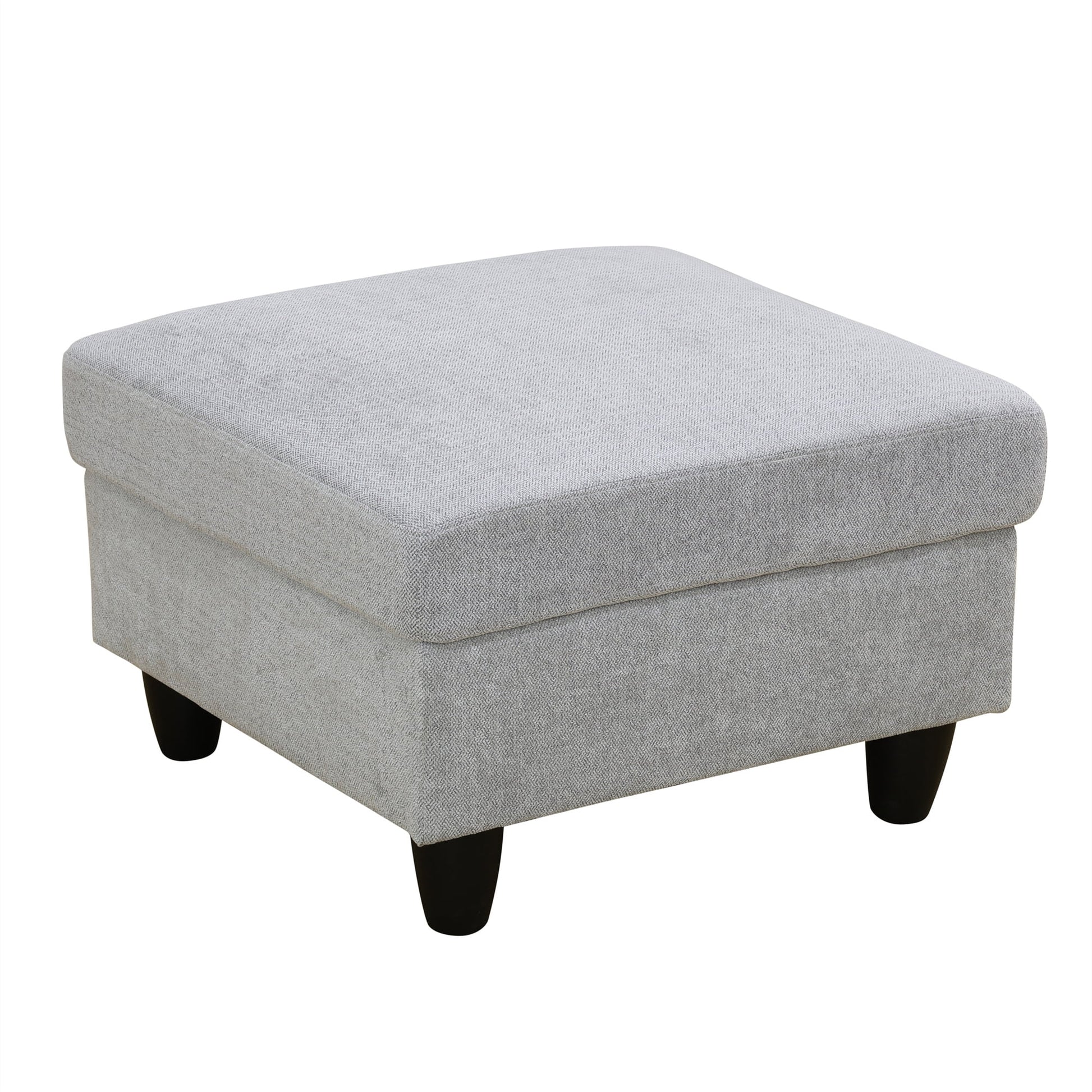 Aukfa Modular Sectional Couch Set - Square Sofa Ottoman- Flannel - Gray