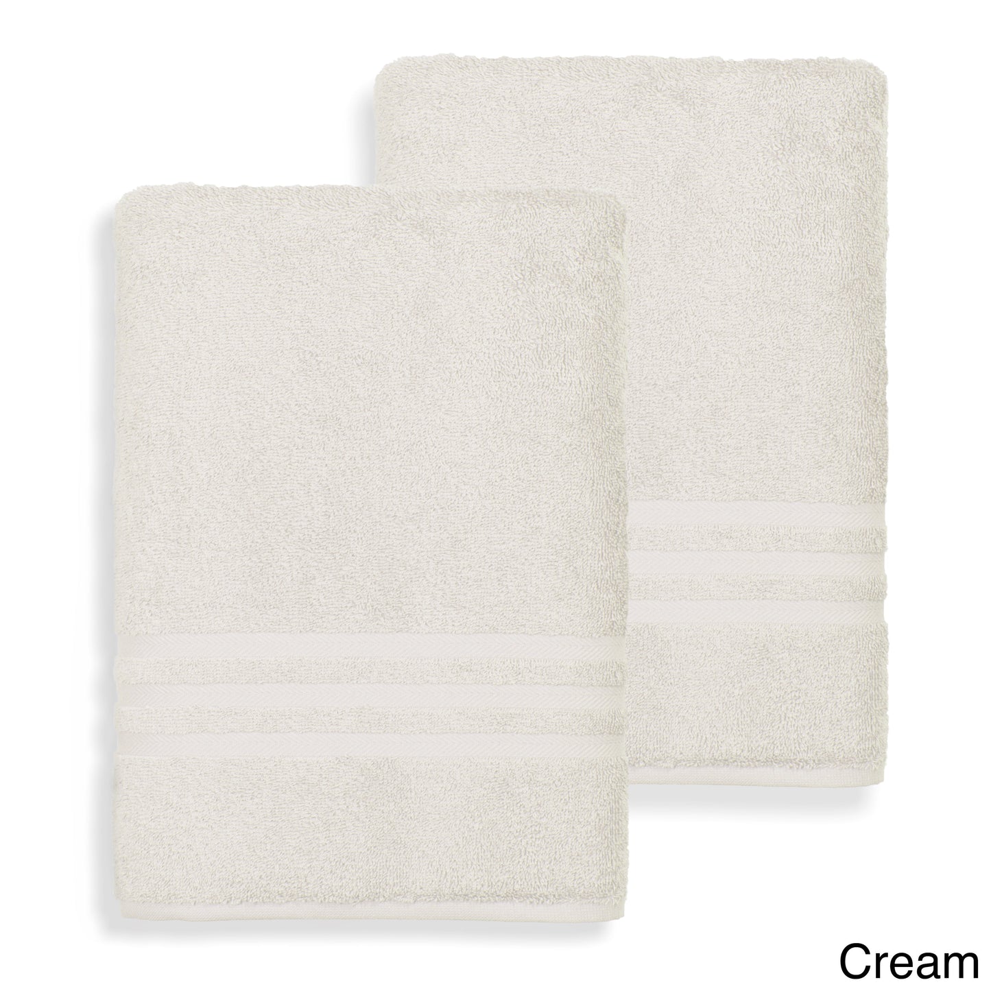 Authentic Hotel and Spa  Omni Turkish Cotton Terry Oversized Bath Sheet Towels (Set of 2) Off-White