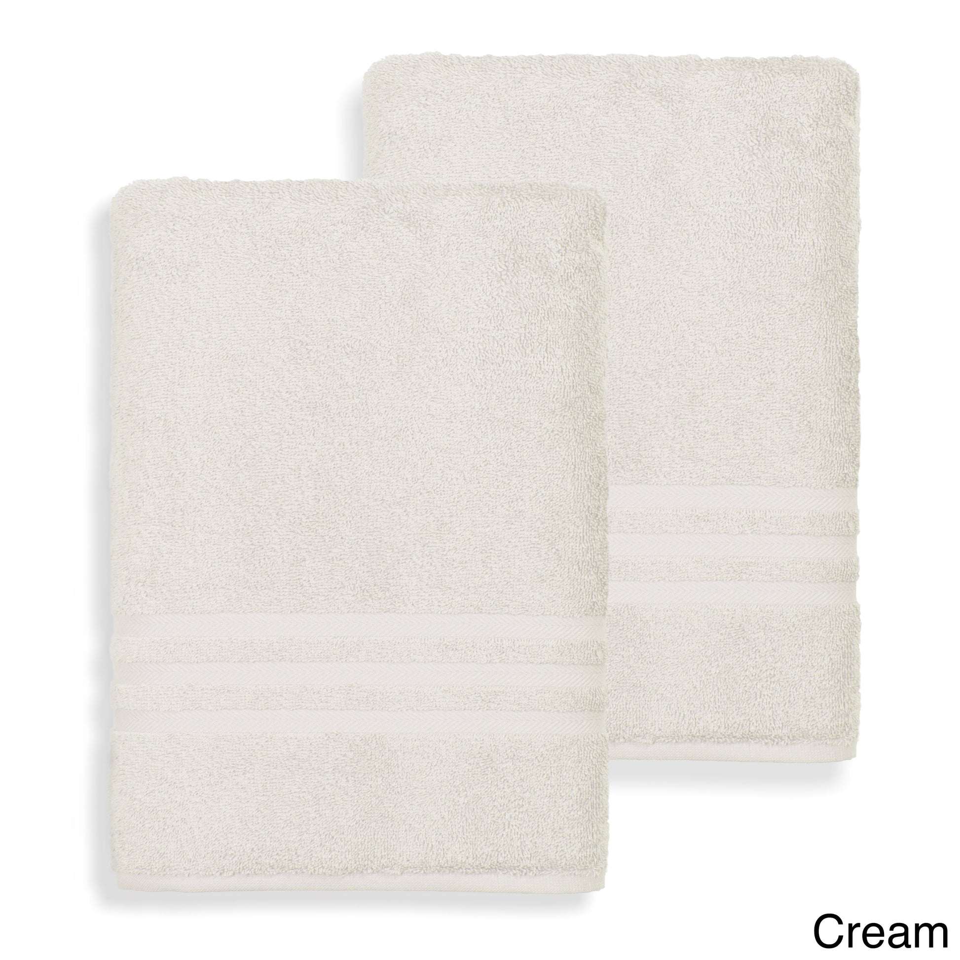Authentic Hotel and Spa  Omni Turkish Cotton Terry Oversized Bath Sheet Towels (Set of 2) Off-White