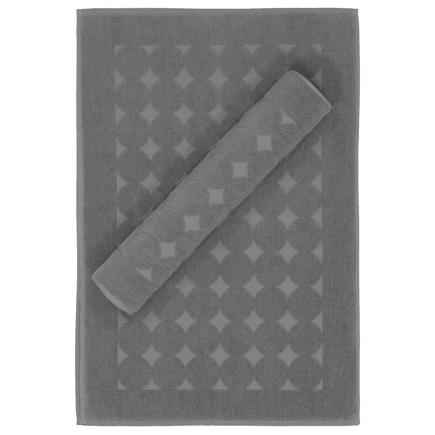Authentic Hotel and Spa  Turkish Cotton Bath Mat (Set of 2) Dark Grey