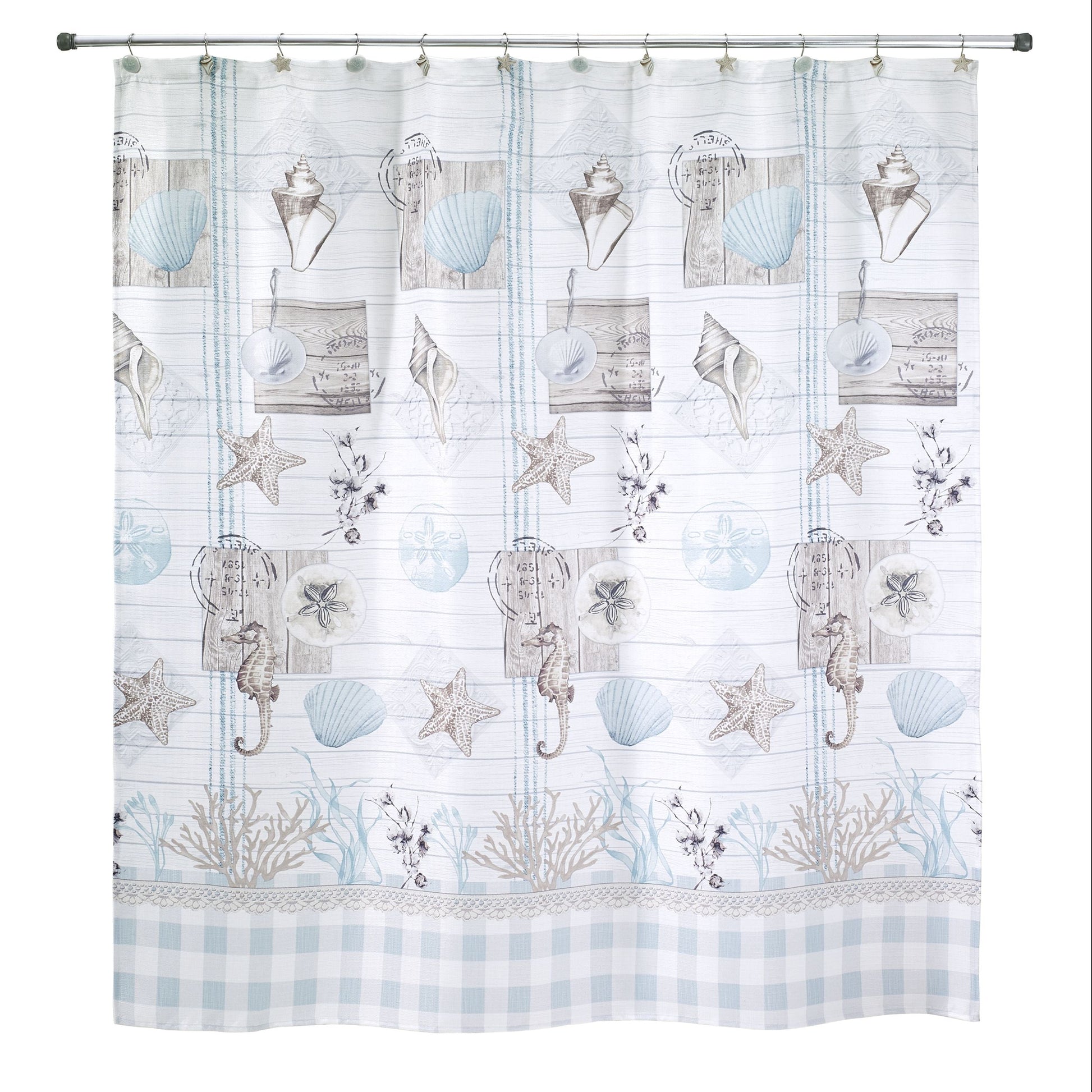 Avanti Linens Farmhouse Shell Shower Curtain