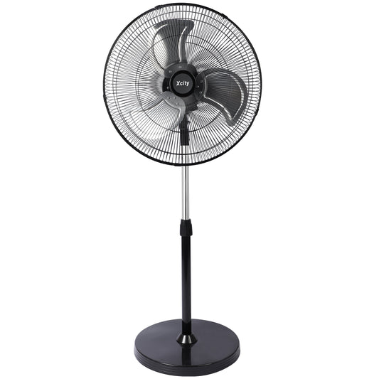 Avobird 20'' Industrial Oscillating Pedestal Fan, 3-Speed & 90Â° Tilt Height Adjustment Standing Fan for Bedroom/Offices/Workshop, Max 3600 CFM(Black)