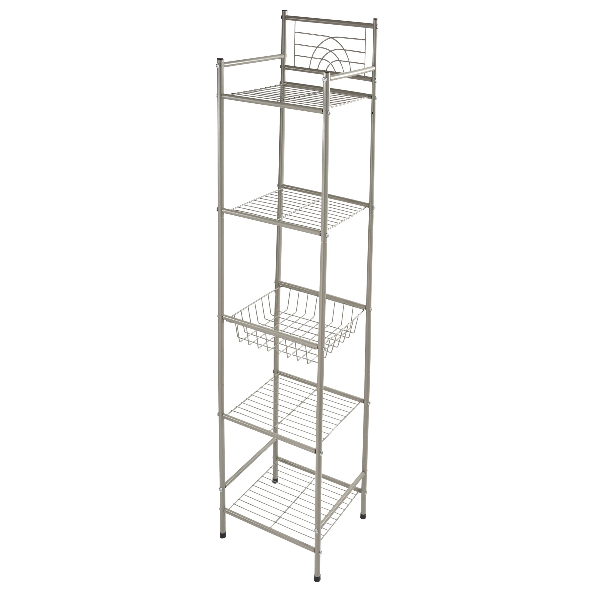 Bath Bliss 11.61"W x 12.99"D x 58.46"H 5-Shelf Storage Shelf, Bronze