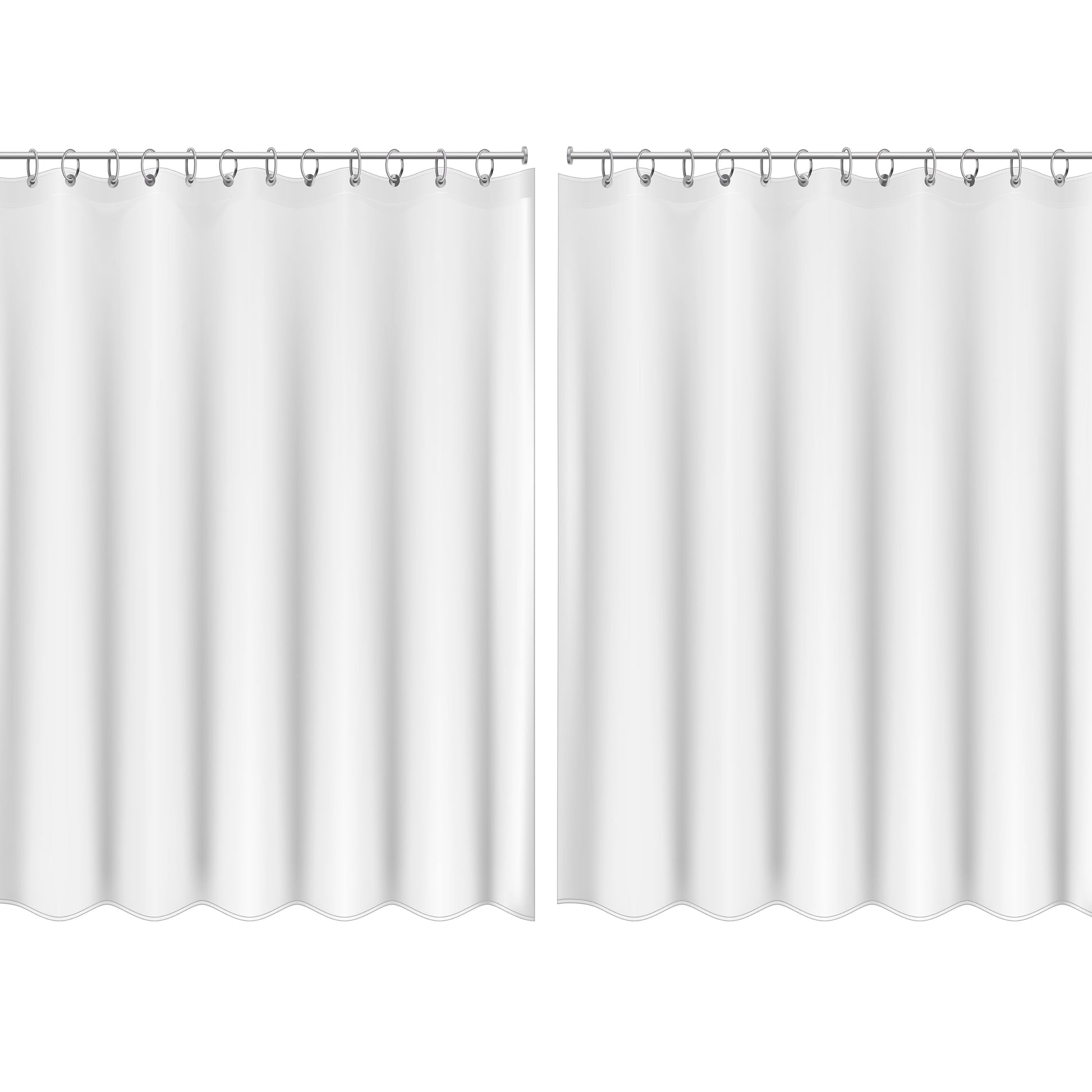 Bath Bliss 2 Pack Hotel Grade PEVA Shower Curtain Liner in Frost