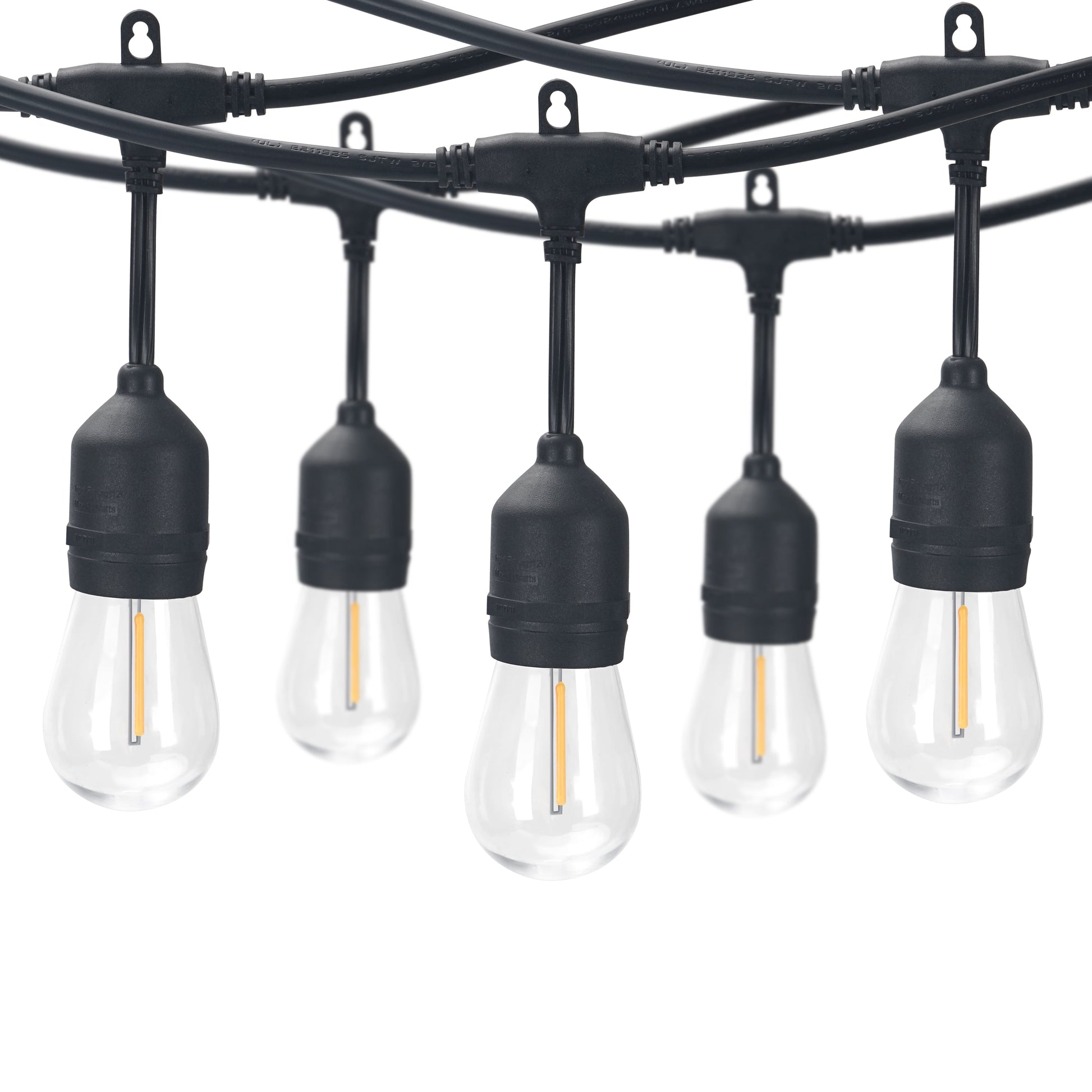 Better Homes & Gardens 12-Foot Outdoor Commercial String Light, 6 Shatterproof LED Bulbs, Plug-In, Weather-Resistant
