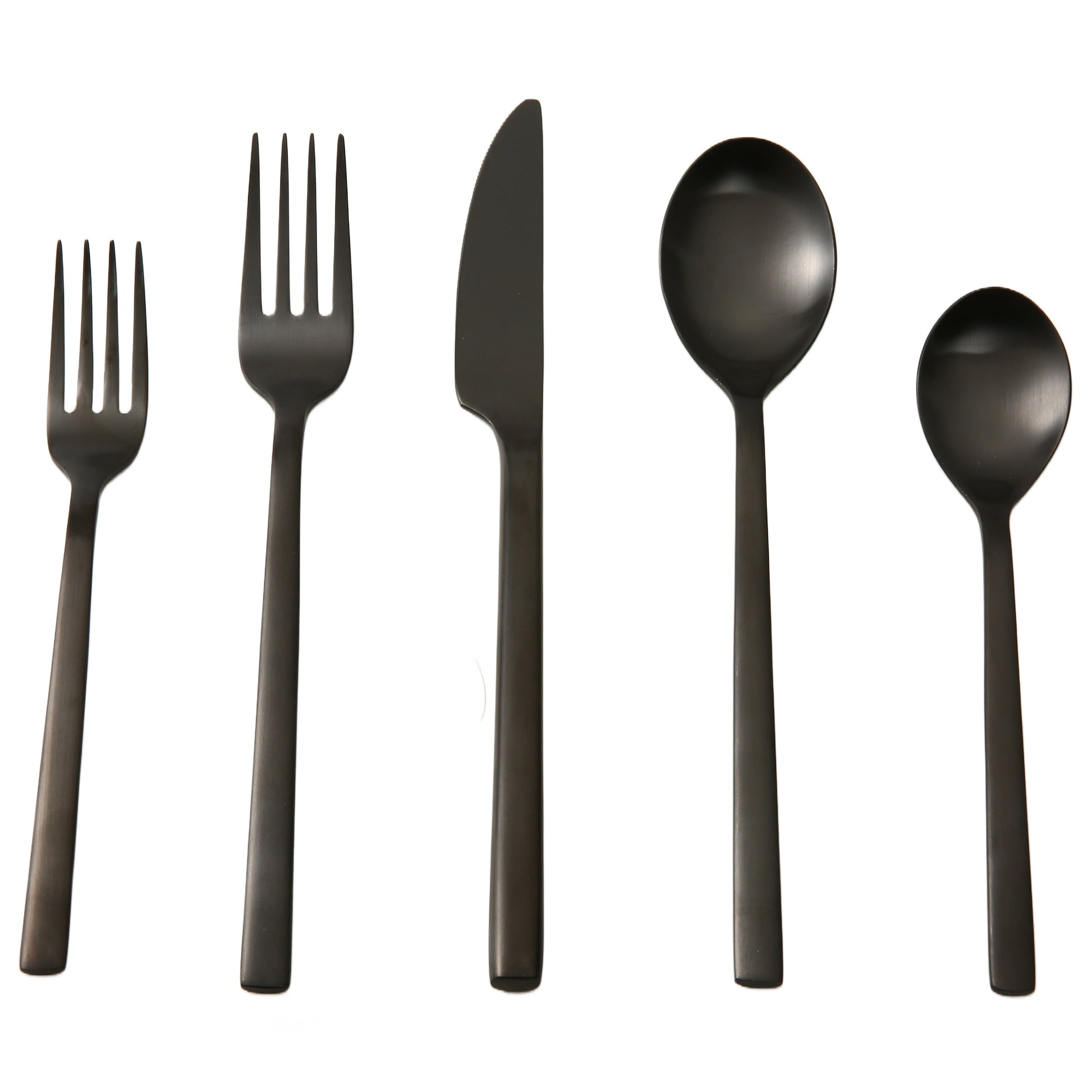 Better Homes & Gardens Holden 20-Piece Matte Black Stainless Steel Flatware Set (Service for 4 Adults)