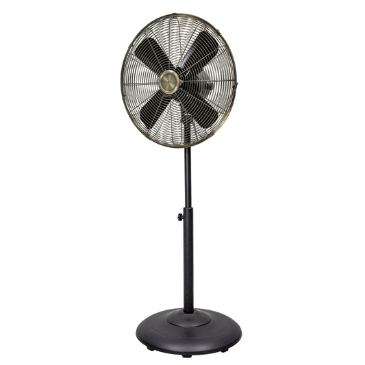 Better Homes & Gardens New 3 Speed 16 inch Vintage Metal Stand Fan in Black