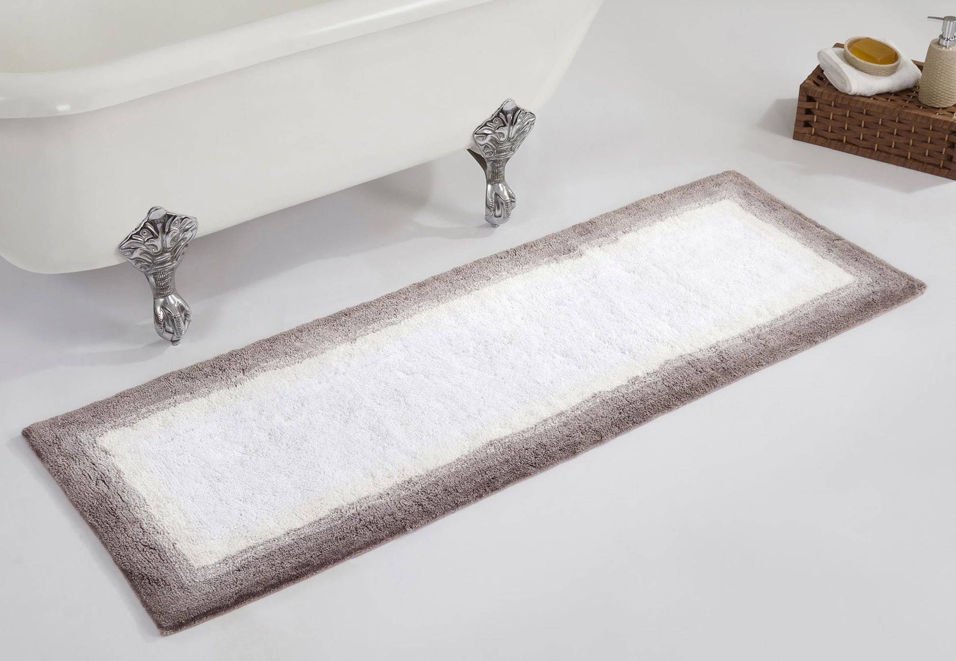 Better Trends 20" x 60" Bathroom Runner Mat 100% Cotton, Extra Soft Tufted Bath Rug, Water Absorbent & Non Slip Bath Mat, Beige Torrent Collection