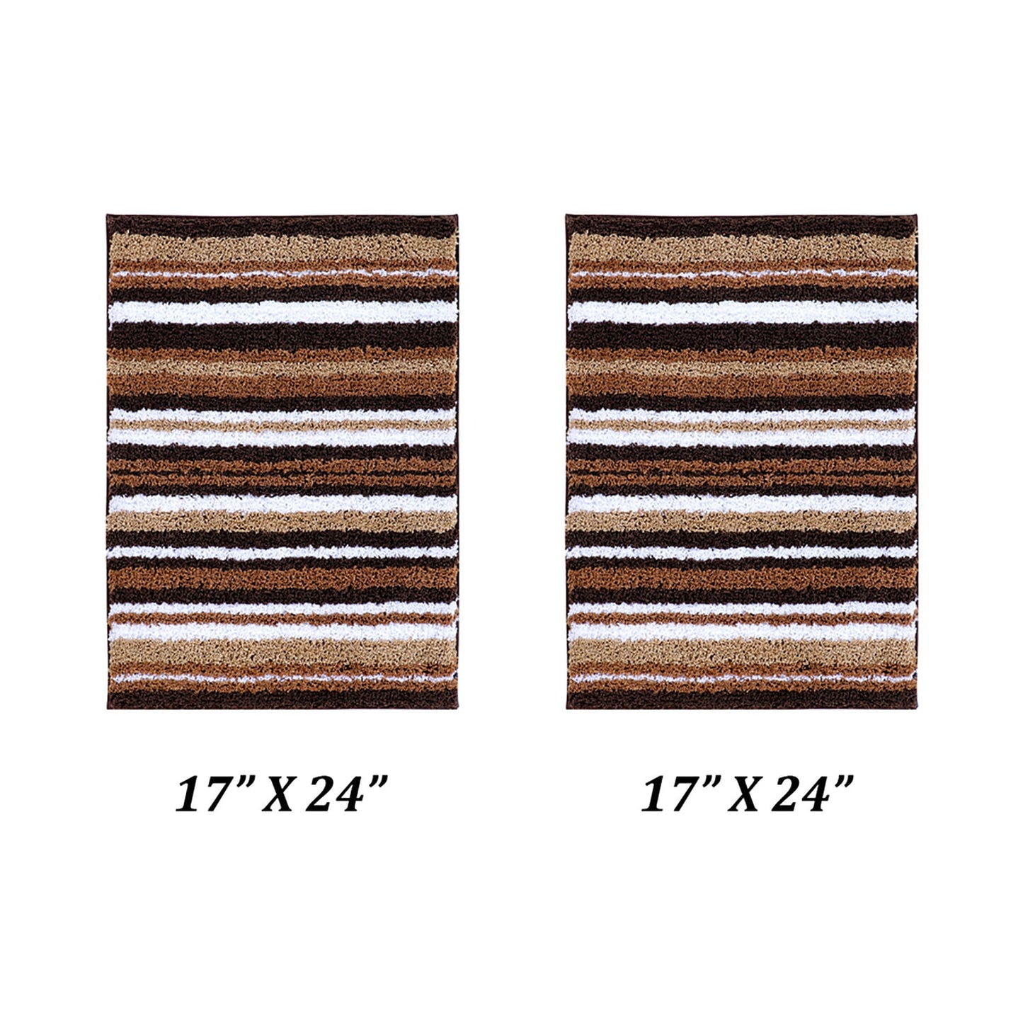 Better Trends 2 Piece Bathroom Rug Set 100% Polyester Soft Water Absorbent Non Slip Bath Mat Machine Washable Rug Griffie Collection - Gray