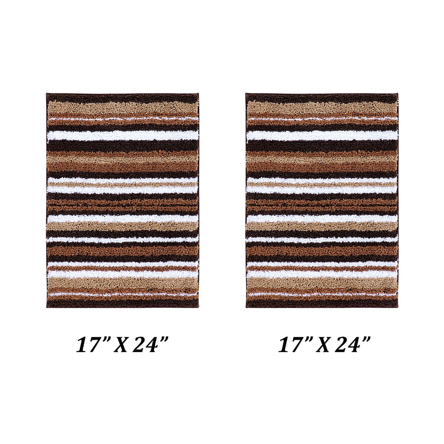 Better Trends 2 Piece Bathroom Rug Set 100% Polyester Soft Water Absorbent Non Slip Bath Mat Machine Washable Rug Griffie Collection - Gray