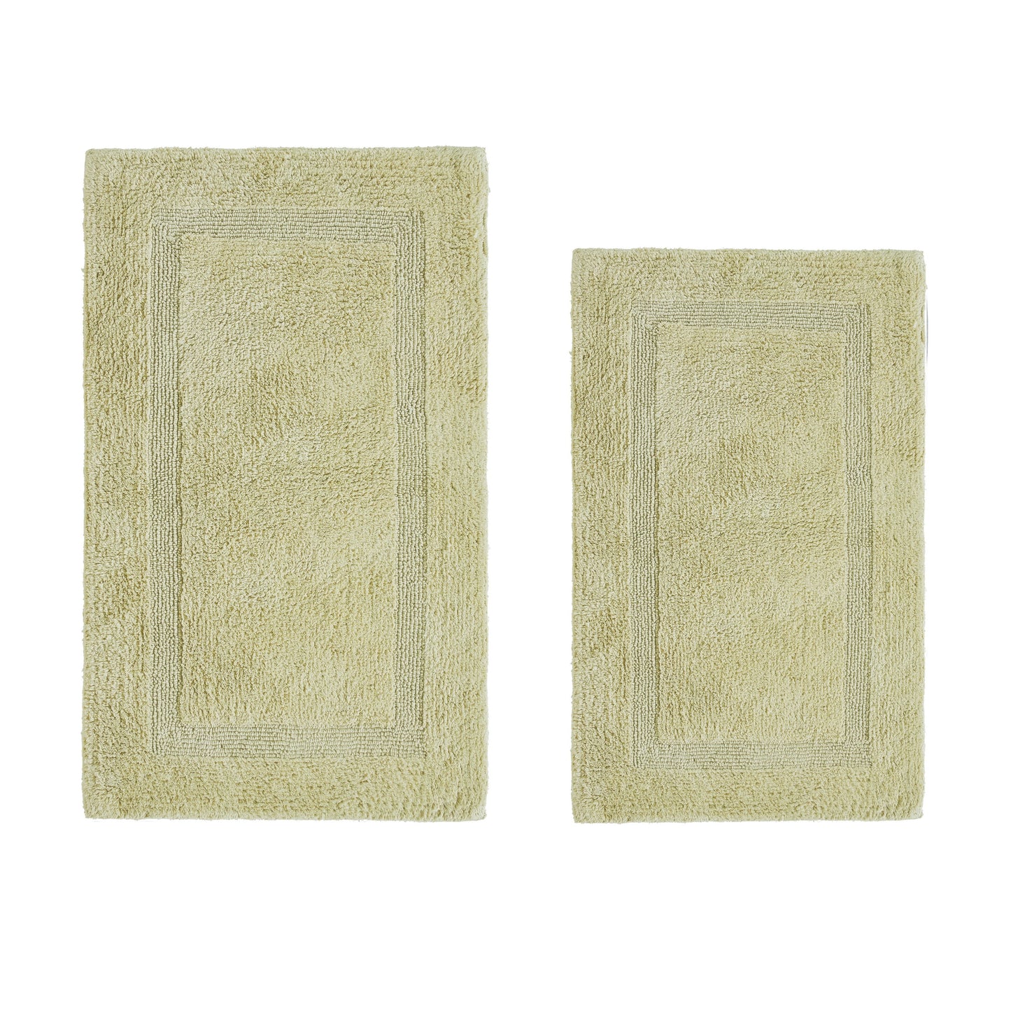 Better Trends Luxury Bathroom Rugs 2 Piece Set 100% Cotton Extra Soft Tufted Bath Rug Water Absorbent, Reversible Washable for Bathroom, Laundry Room 21â€x34â€|24â€x40â€ Sage Lux Collection