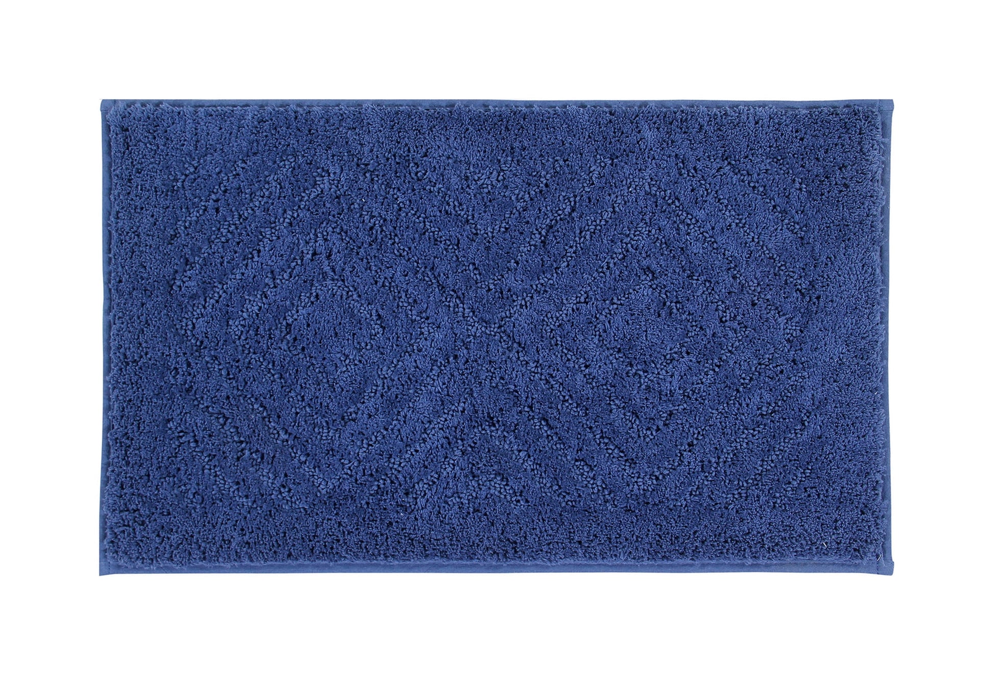 Better Trends 24" x 40" Bathroom Rug 100% Cotton, Extra Soft Tufted Reversible Bath Mat, Water-Absorbent, Machine Washable (Blue) Trier Collection