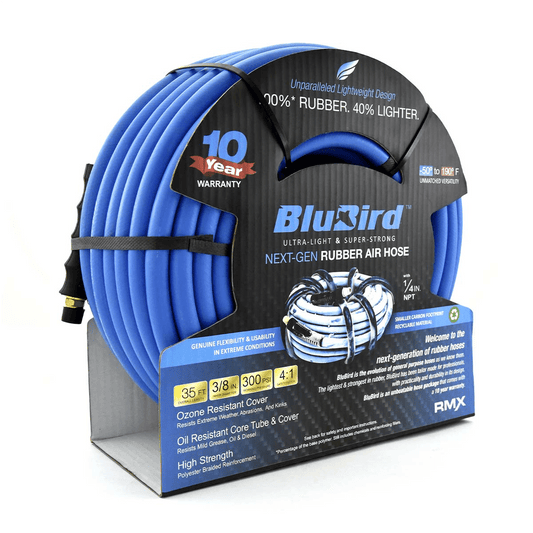 BluBird BB3835 3/8" x 35' Lightweight Polyester Braided Rubber Air Hose