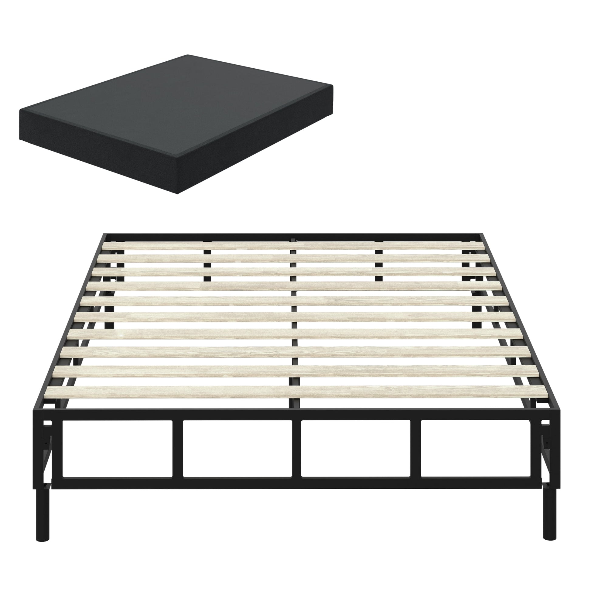 Boyd Sleep Omni 2-in-1 Twin Size Metal Box Spring Foundation & Bed Frame, Headboard Brackets & Legs Included