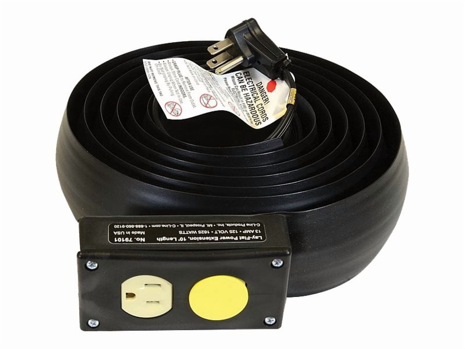 C-Line ExtensiÃ³n de AlimentaciÃ³n y Cubierta de Cable Lay-Flat - Longitud de 10 Ft., 1/PK, 79101