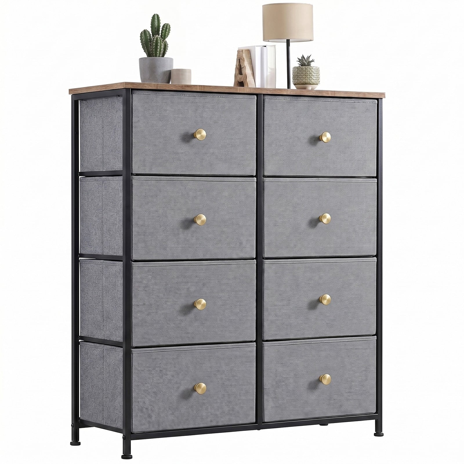 CONCETTA 8-Drawer Fabric Dresser Storage Chest for Bedroom, Closet, Entryway, Storage Furniture for Adults, Blue