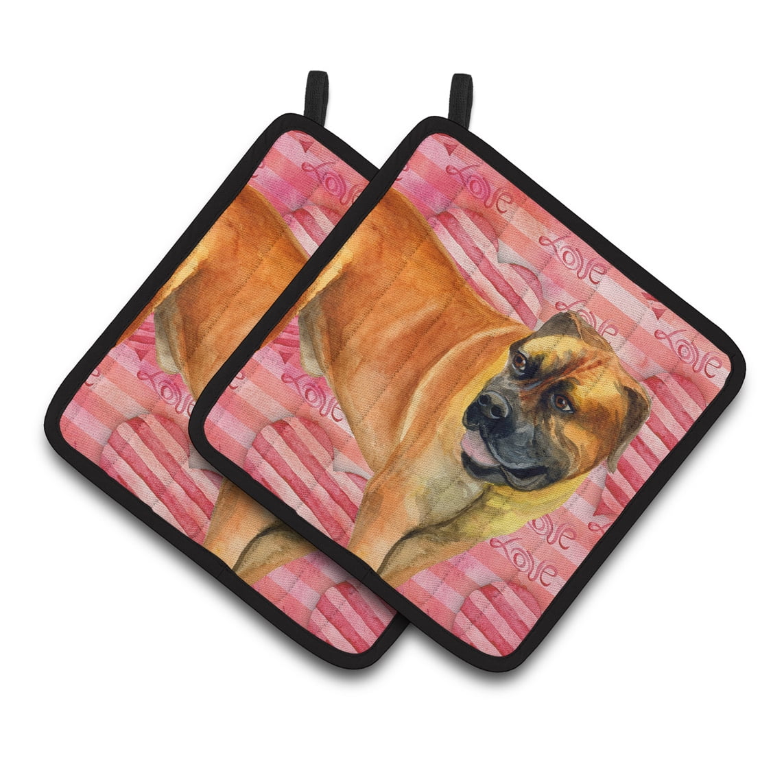 Boerboel Mastiff Love Pair of Pot Holders
