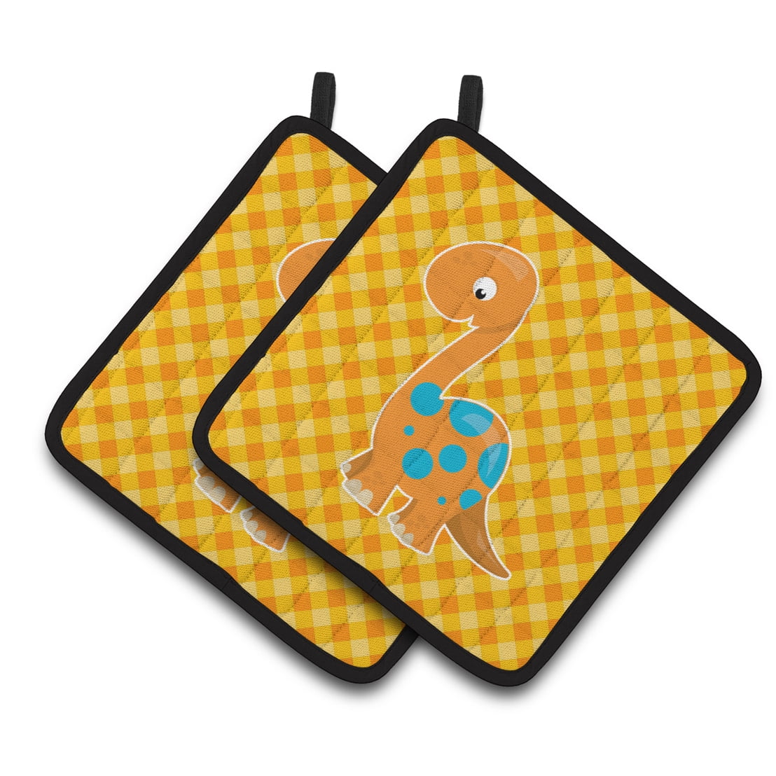 Caroline's Treasures Brontosaurus Dinosaur Pair of Pot Holders