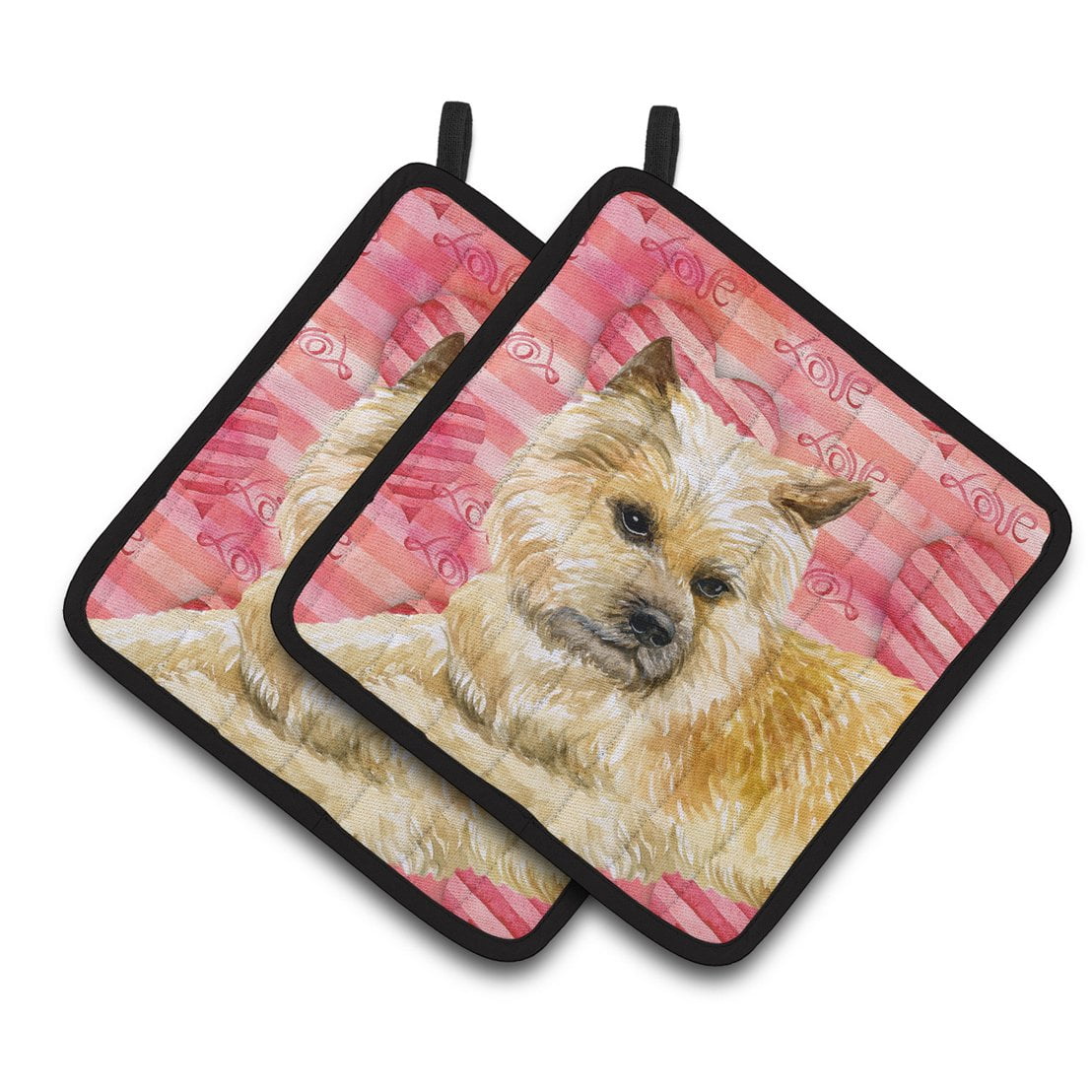 Cairn Terrier Love Pair of Pot Holders