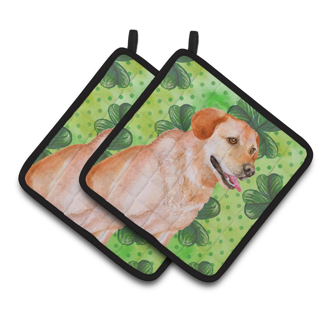 Caroline's Treasures Labrador Retriever St Patrick's Pair of Pot Holders