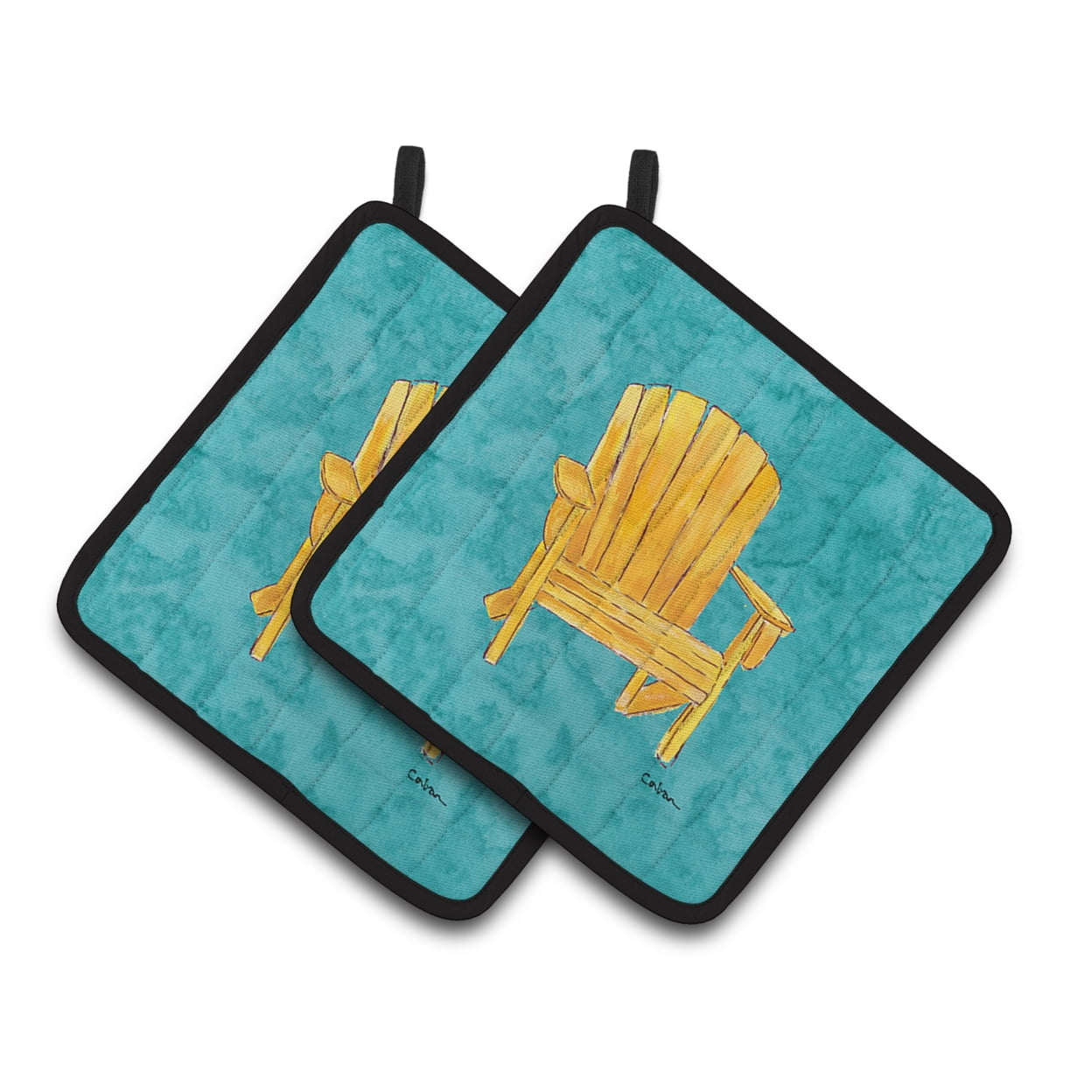 Carolines Treasures 8761PTHD Welcome to the Trailer Pair of Pot Holders , 7.5HX7.5W, multicolor