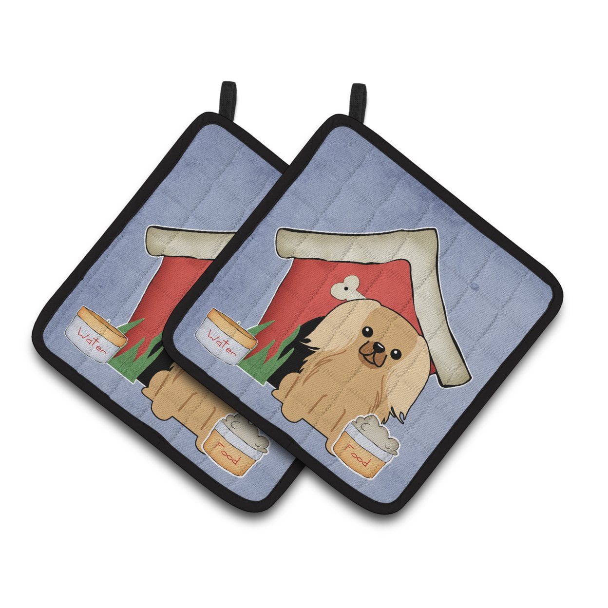 Carolines Treasures BB2858PTHD Dog House Collection Pekingnese Fawn Sable Pair of Pot Holders  7.5HX7.5W multicolor
