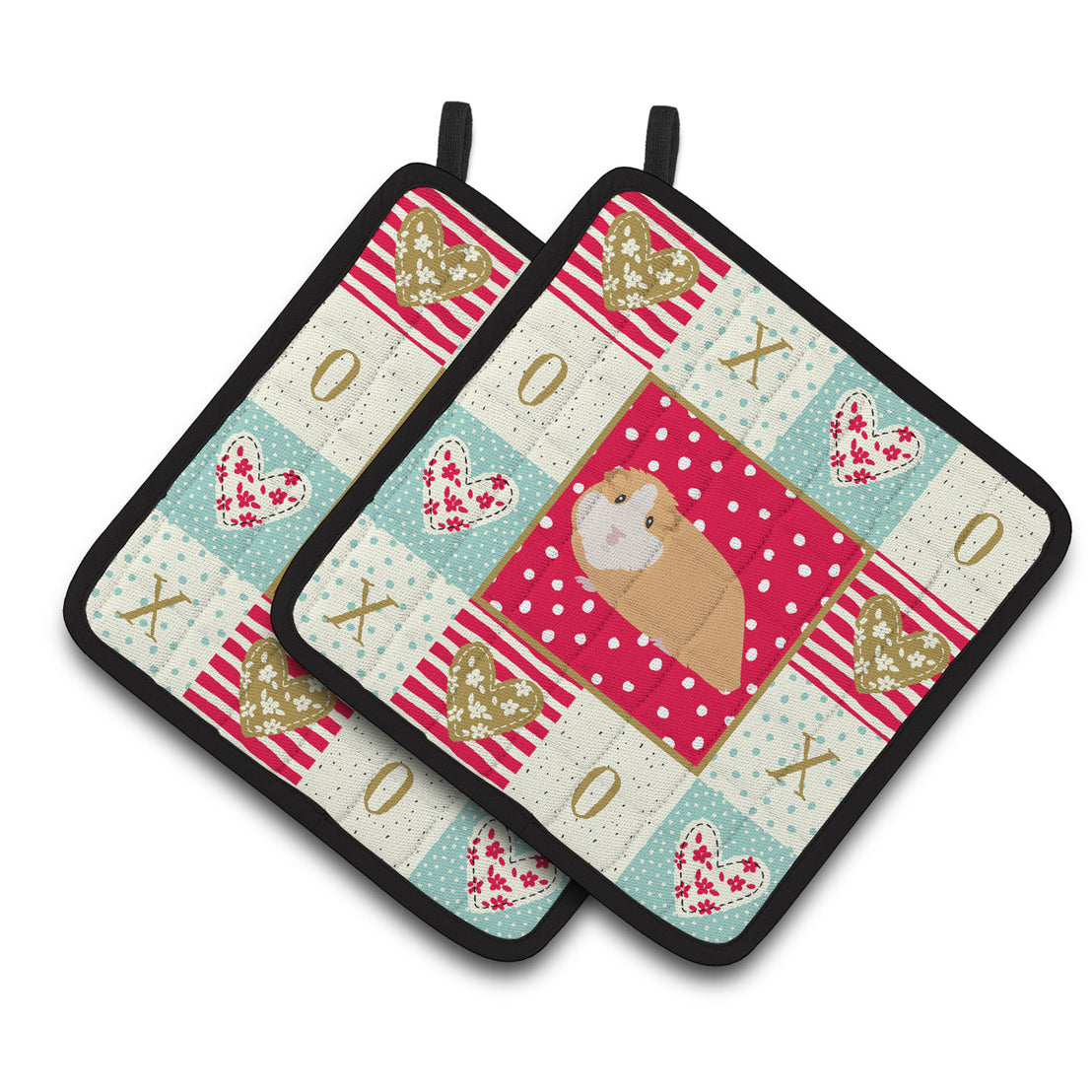 American Guinea Pig Love Pair of Pot Holders